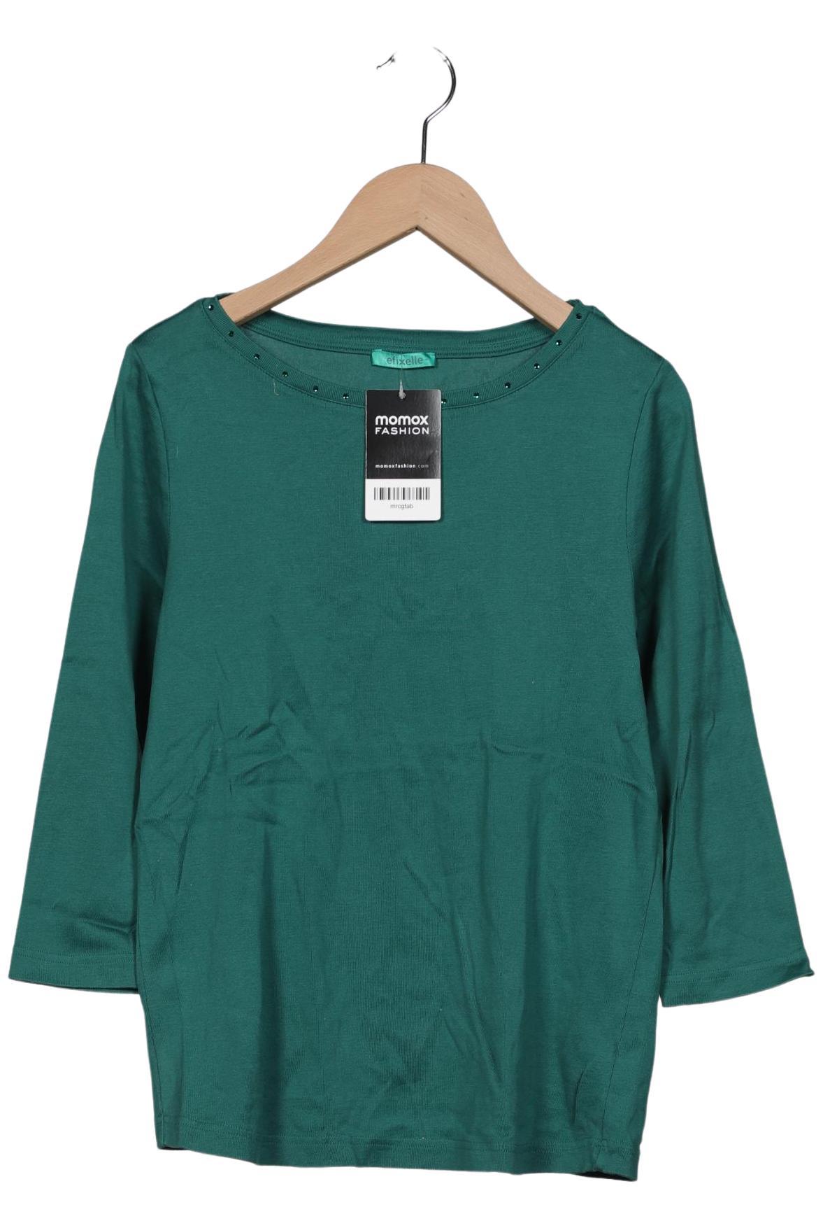 

efixelle Damen Langarmshirt, grün, Gr. 38