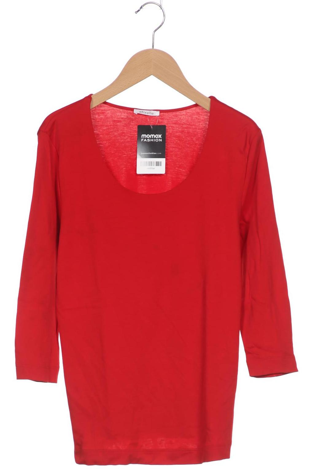 

efixelle Damen Langarmshirt, rot, Gr. 38