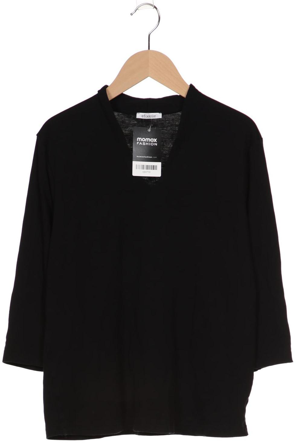 

efixelle Damen Langarmshirt, schwarz