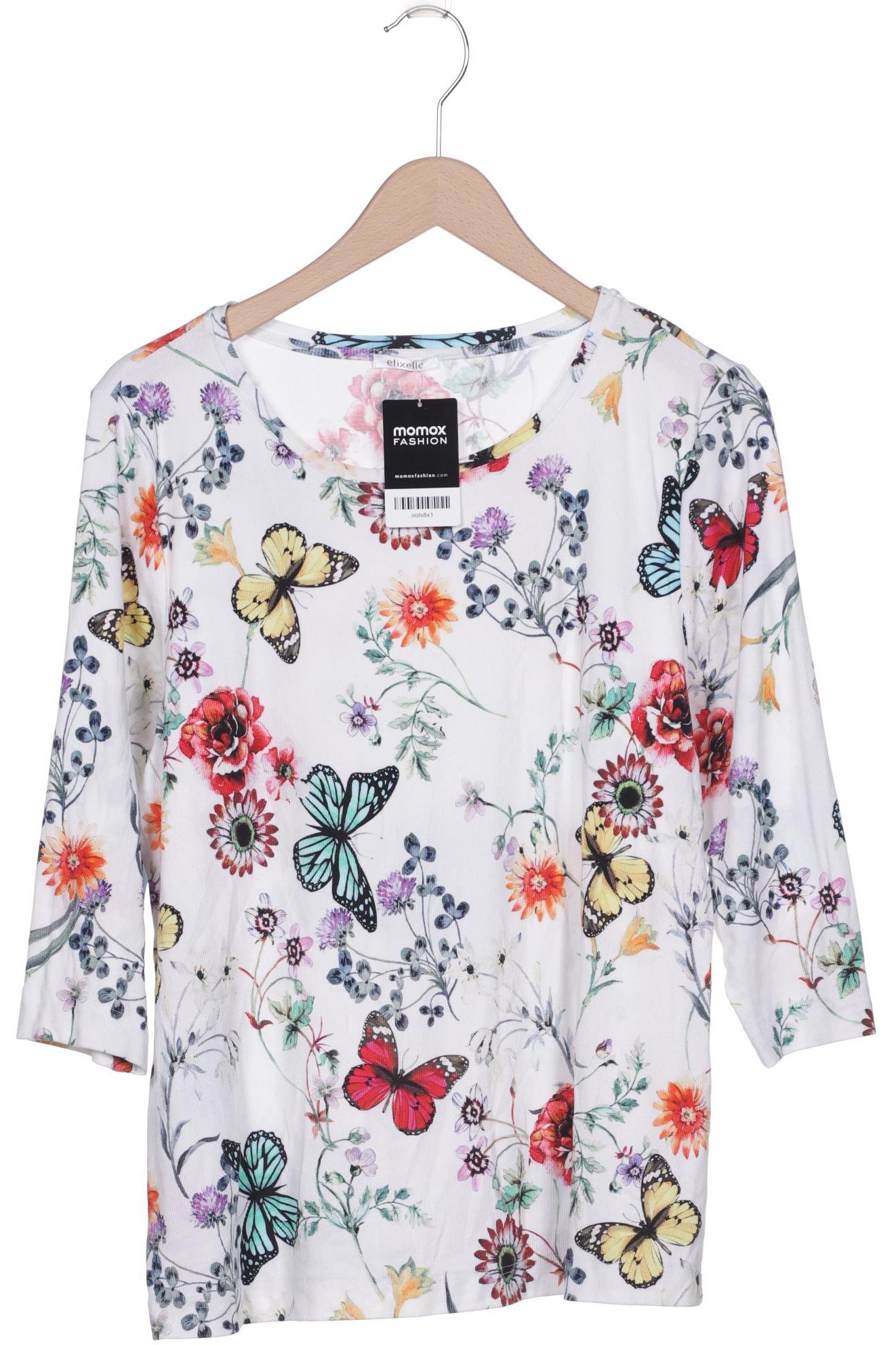 

efixelle Damen Langarmshirt, weiß