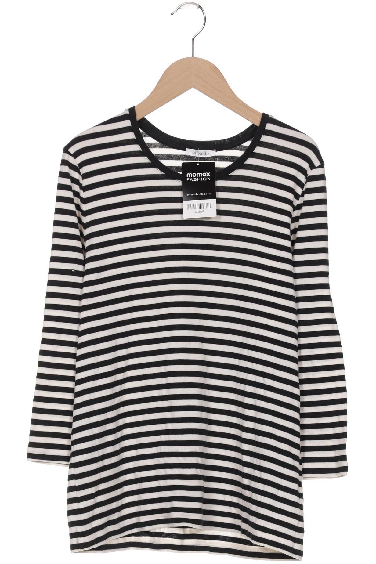 

efixelle Damen Langarmshirt, weiß, Gr. 40