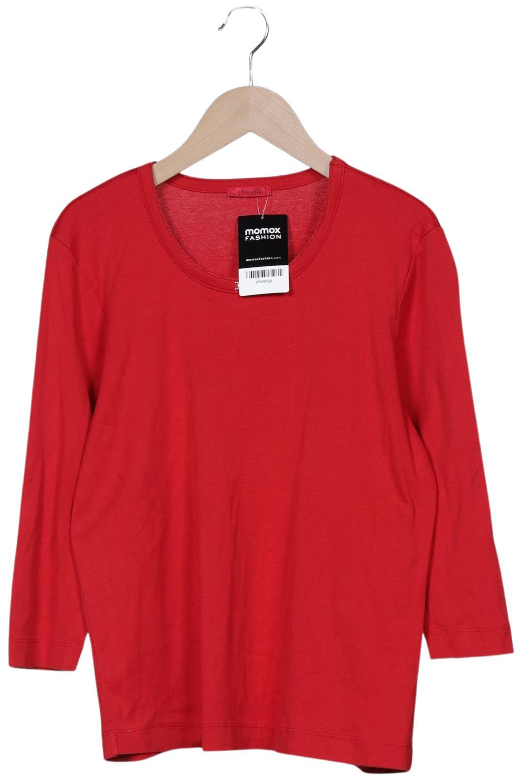 

efixelle Damen Langarmshirt, rot, Gr. 40