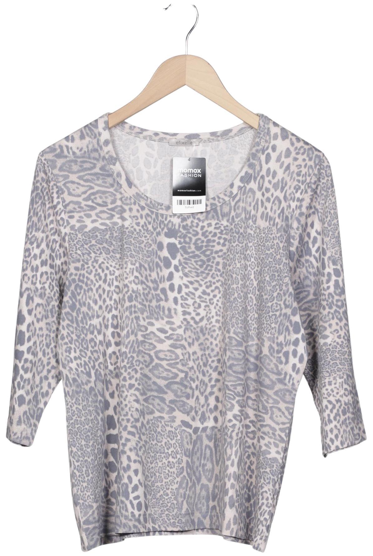 

efixelle Damen Langarmshirt, grau, Gr. 44