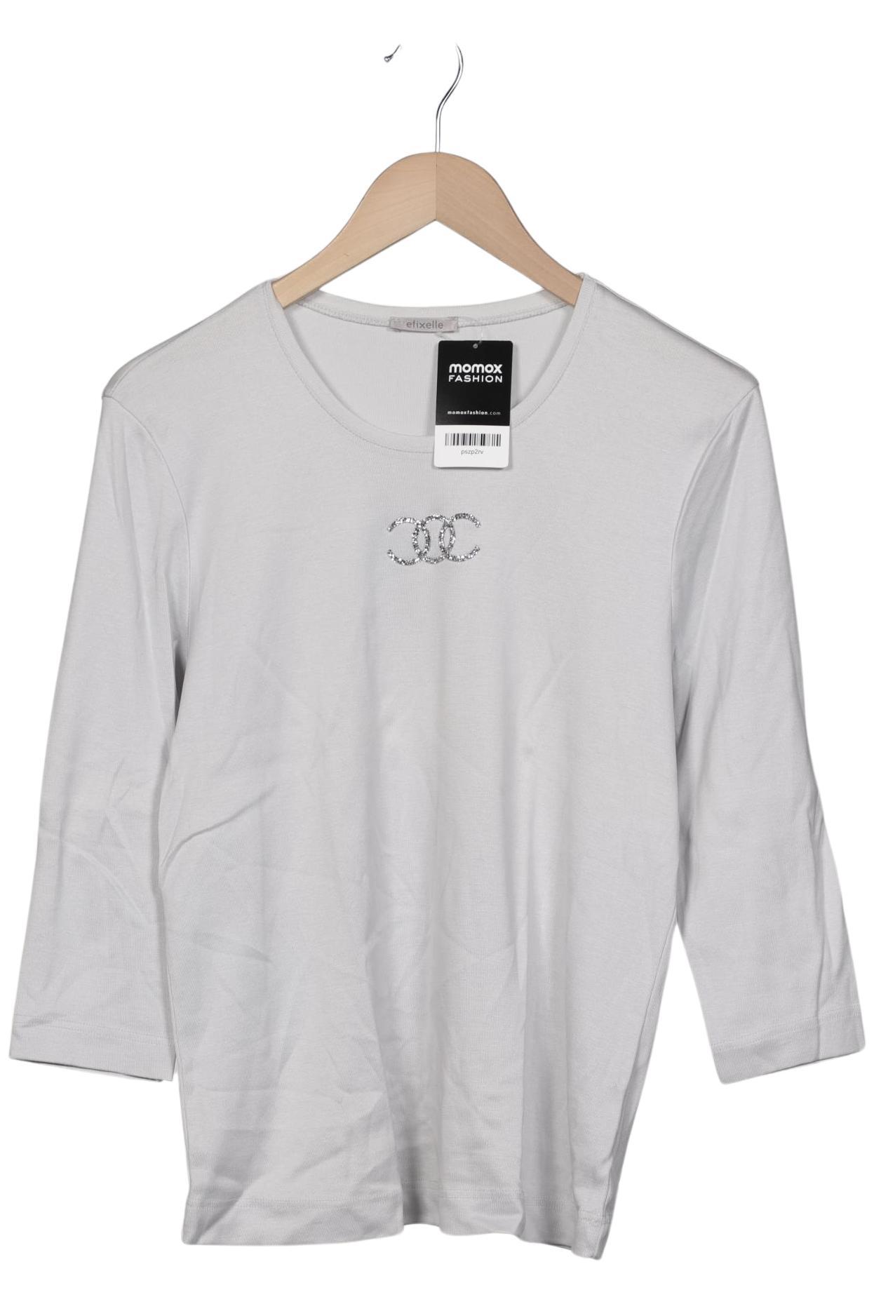 

efixelle Damen Langarmshirt, grau, Gr. 42