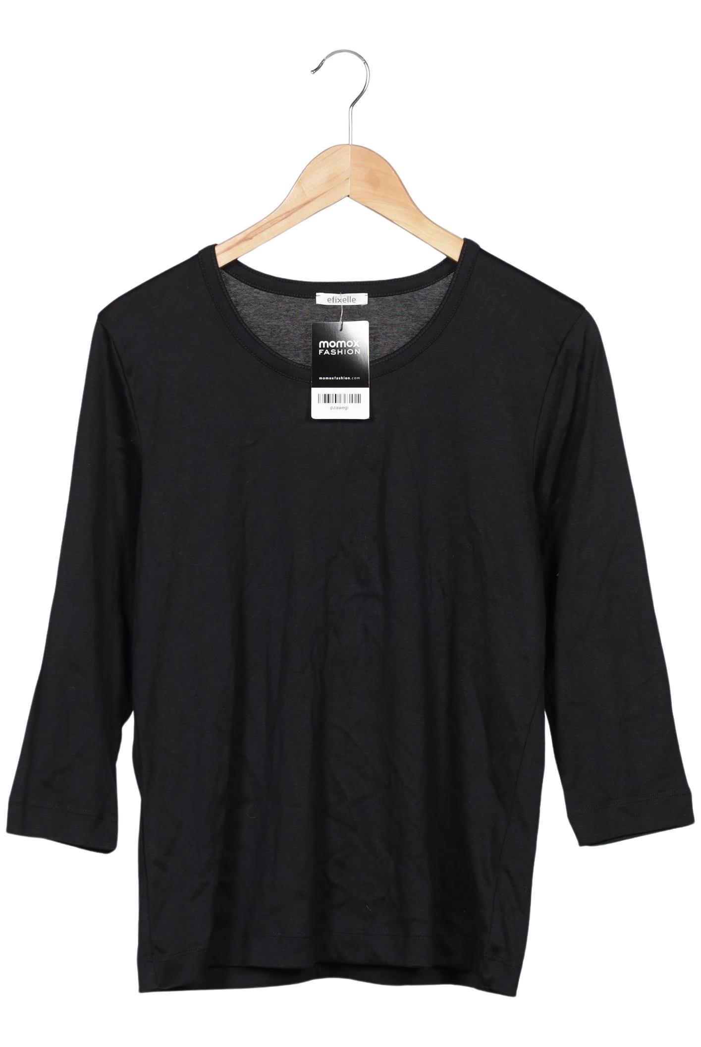 

efixelle Damen Langarmshirt, schwarz, Gr. 40