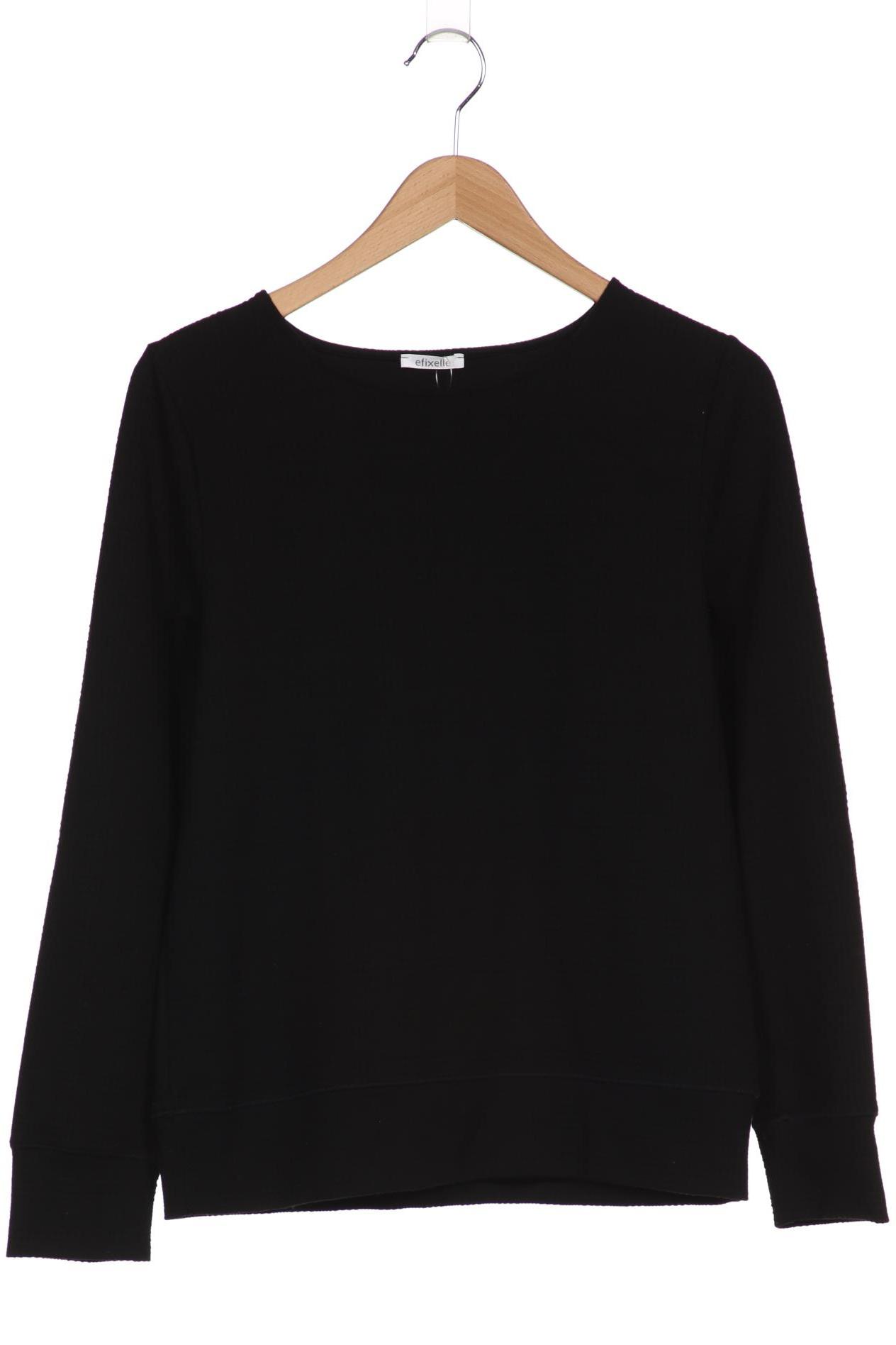 

efixelle Damen Langarmshirt, schwarz, Gr. 38
