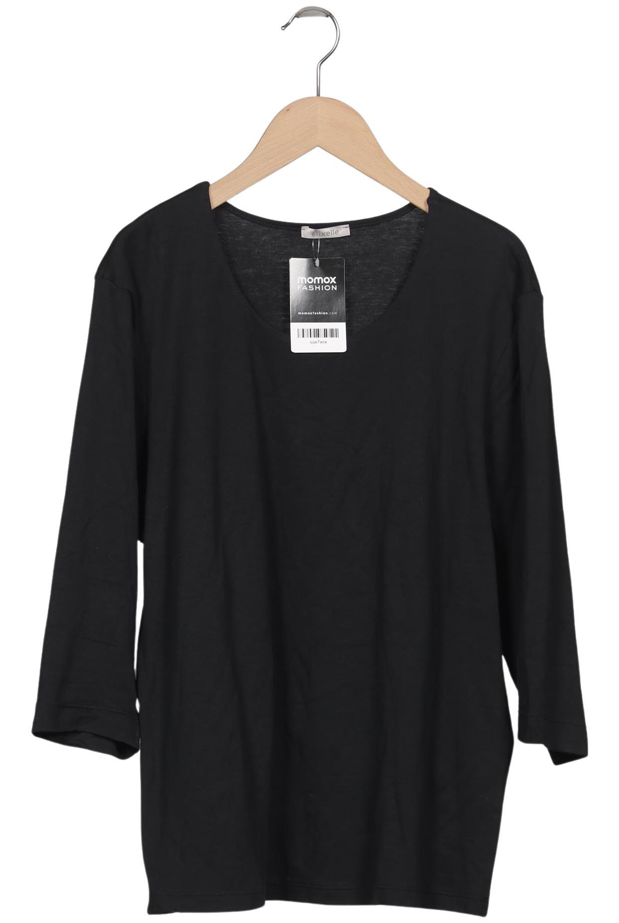 

efixelle Damen Langarmshirt, schwarz, Gr. 44