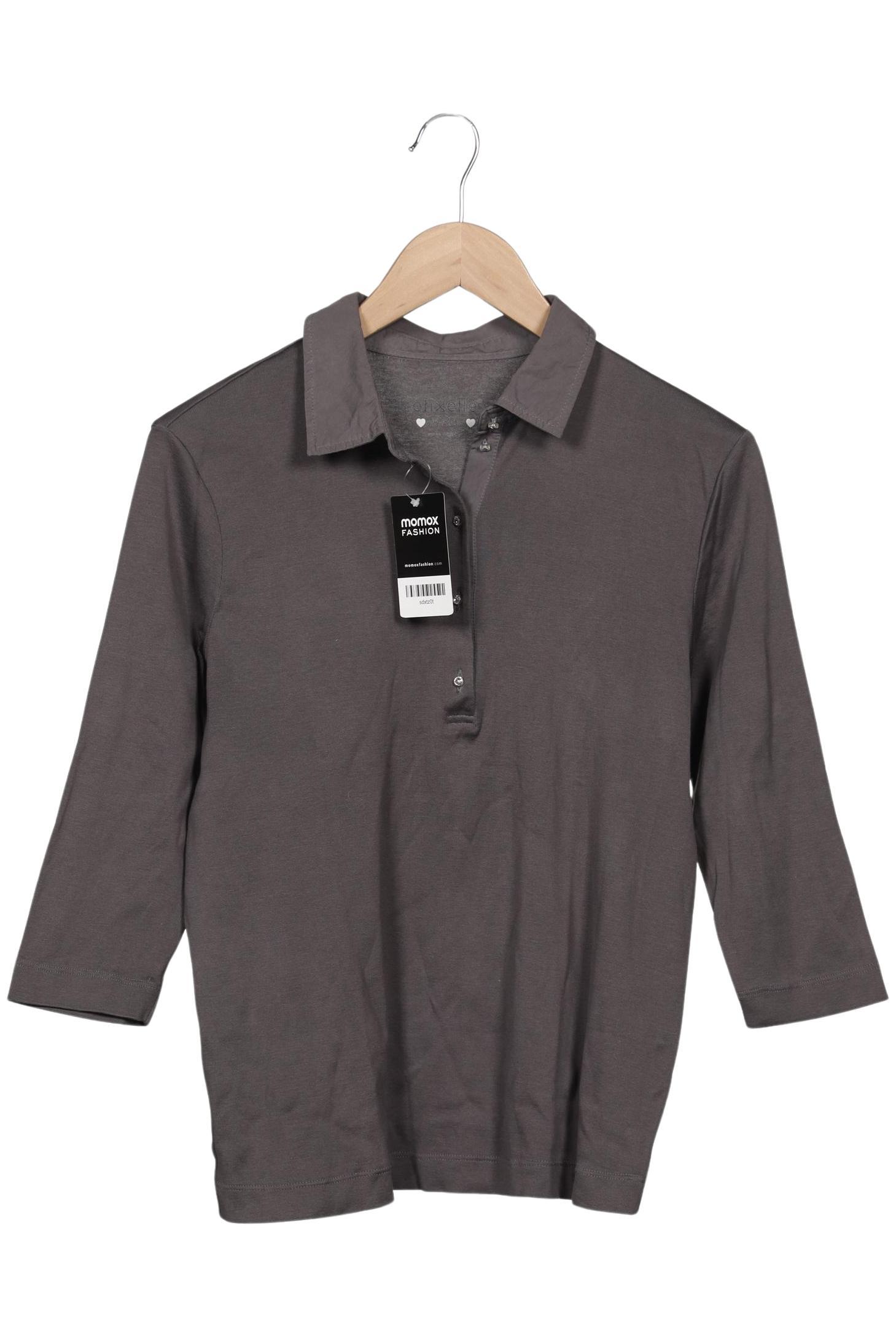 

efixelle Damen Langarmshirt, grau, Gr. 42