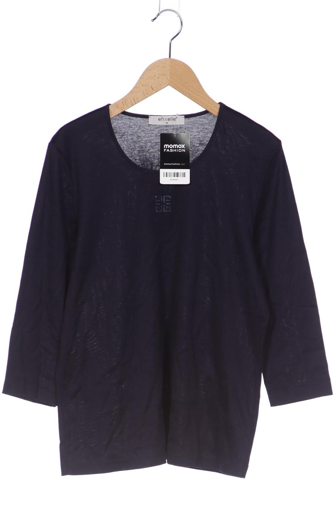 

efixelle Damen Langarmshirt, marineblau, Gr. 38