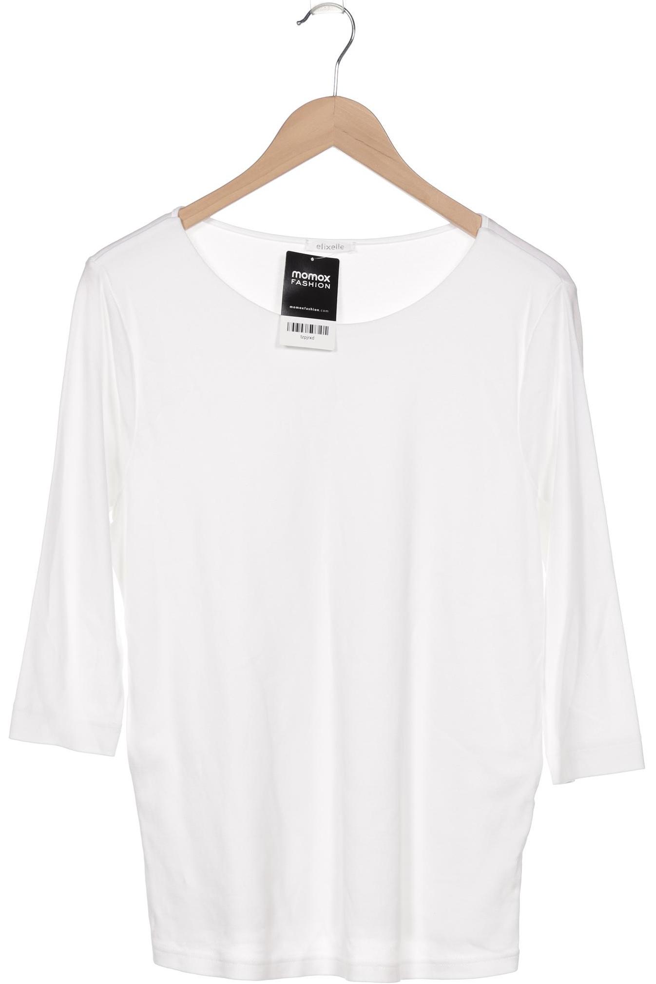 

efixelle Damen Langarmshirt, weiß, Gr. 42