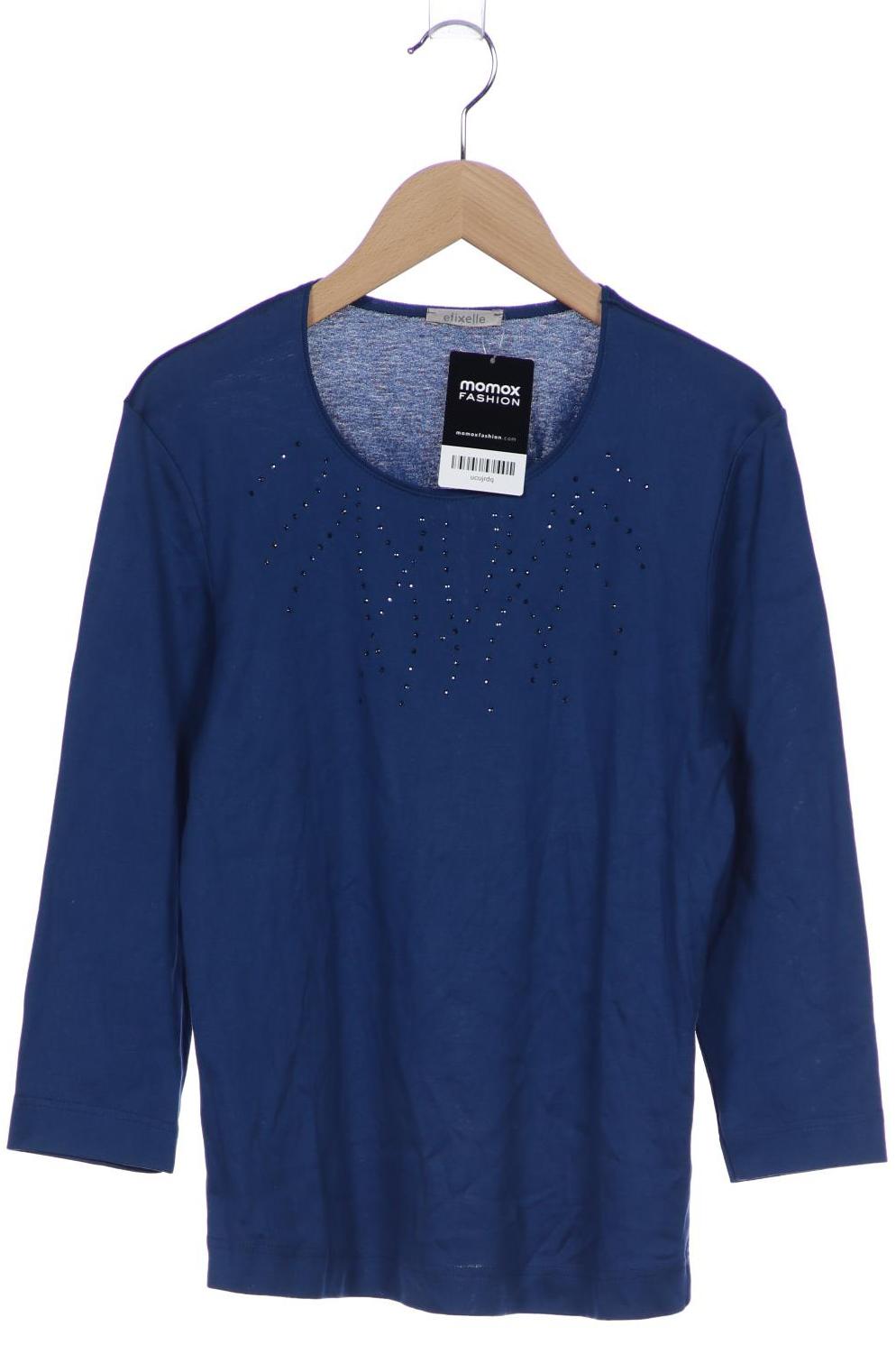 

efixelle Damen Langarmshirt, blau, Gr. 36