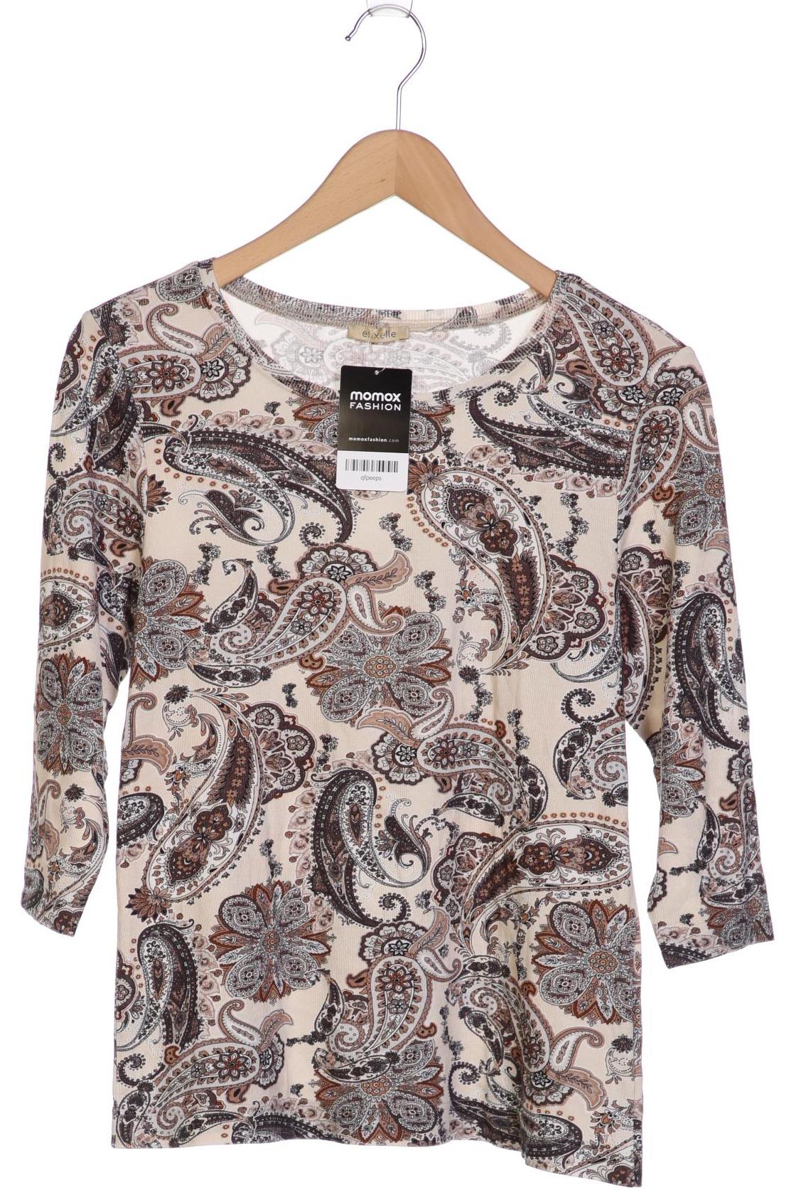 

efixelle Damen Langarmshirt, beige, Gr. 42
