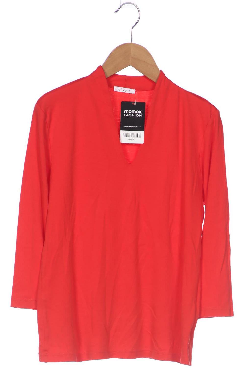

efixelle Damen Langarmshirt, rot, Gr. 38