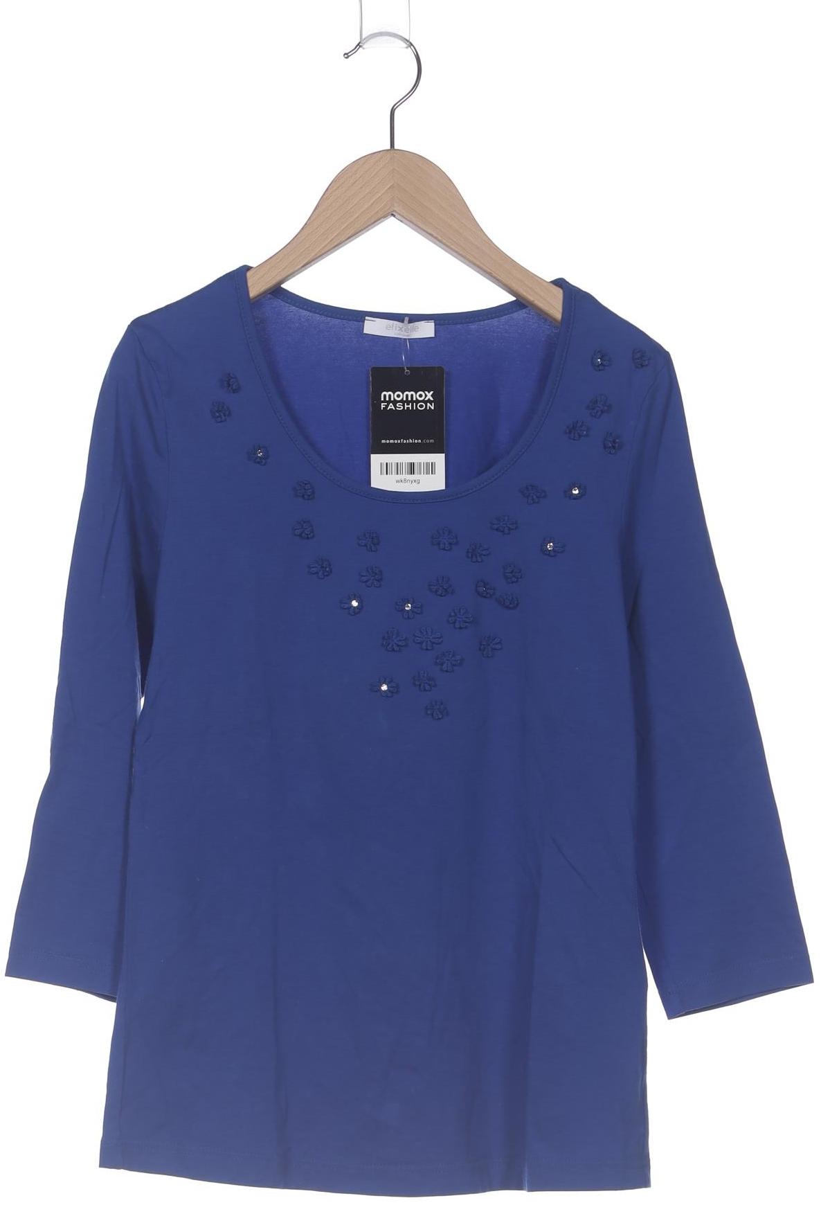 

efixelle Damen Langarmshirt, blau, Gr. 38