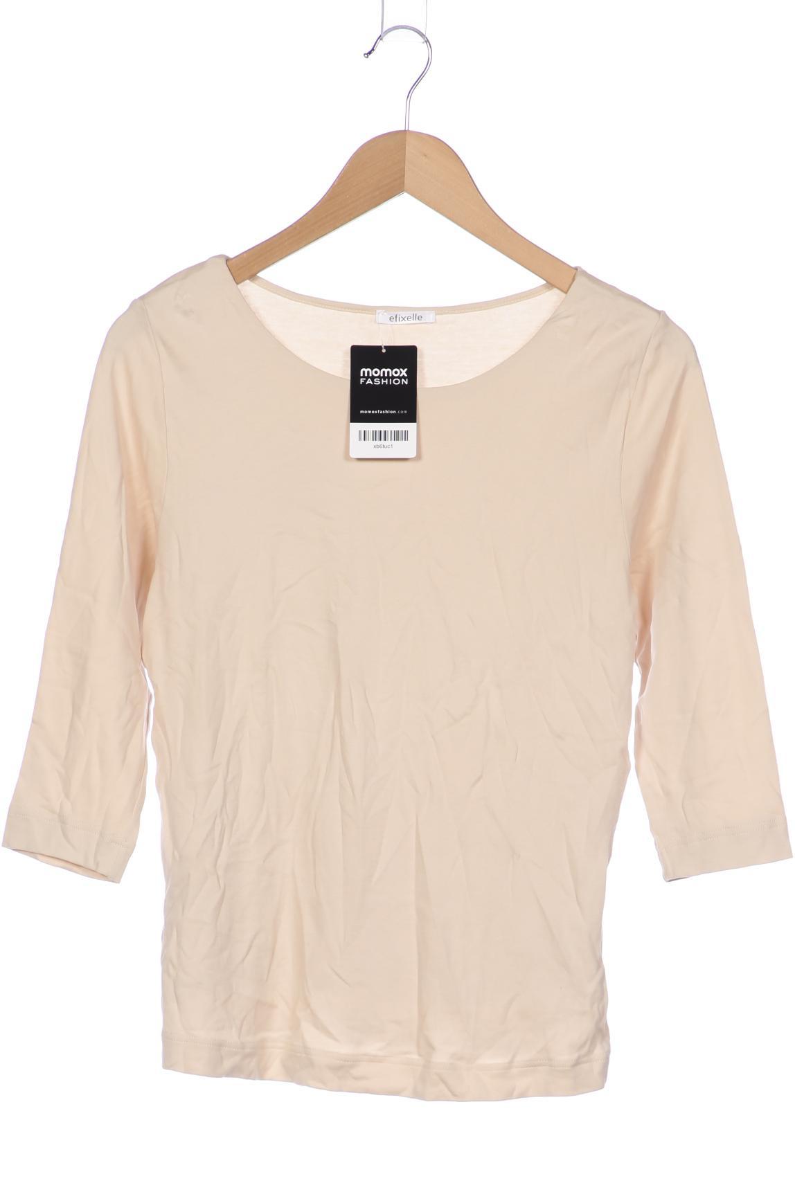 

efixelle Damen Langarmshirt, beige, Gr. 36