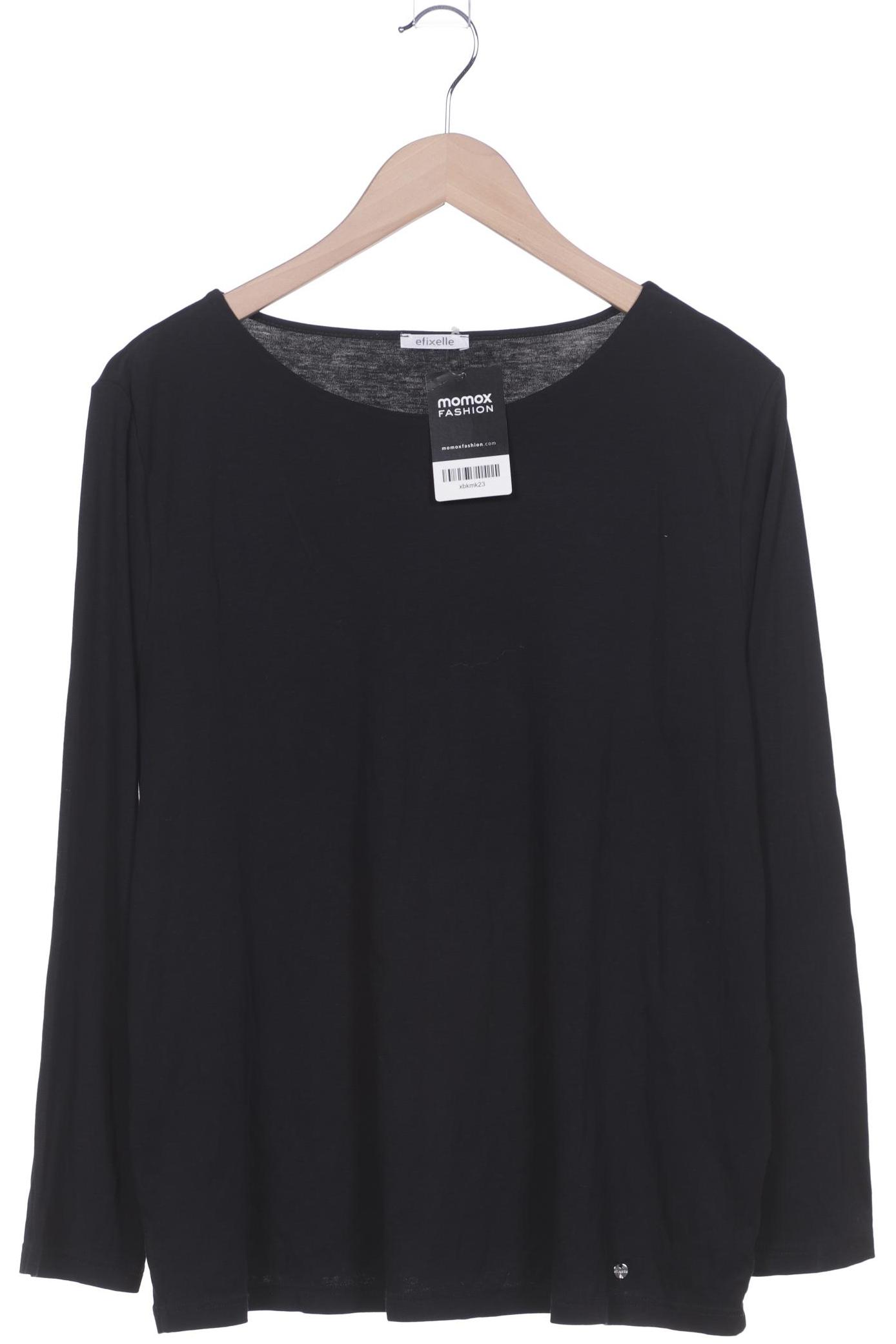 

efixelle Damen Langarmshirt, schwarz