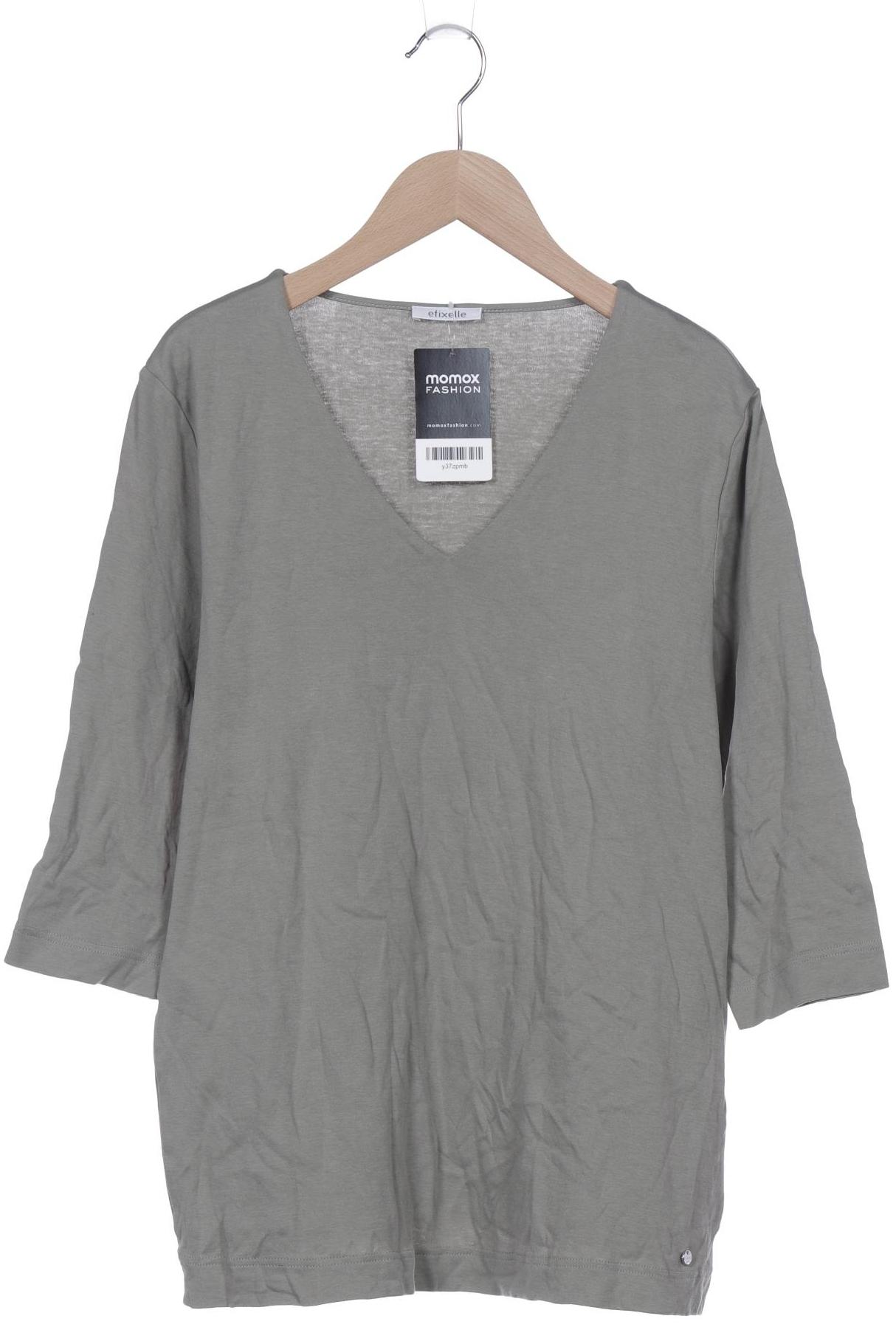 

efixelle Damen Langarmshirt, grün, Gr. 38