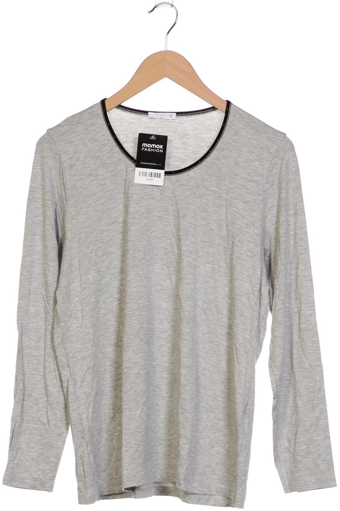 

efixelle Damen Langarmshirt, grau, Gr. 46