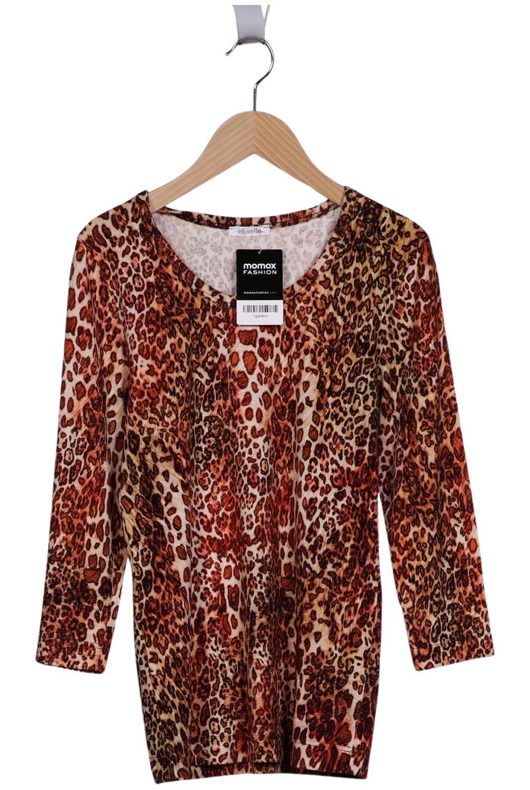 

efixelle Damen Langarmshirt, braun, Gr. 38