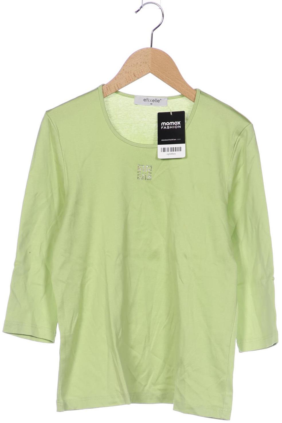 

efixelle Damen Langarmshirt, hellgrün, Gr. 38
