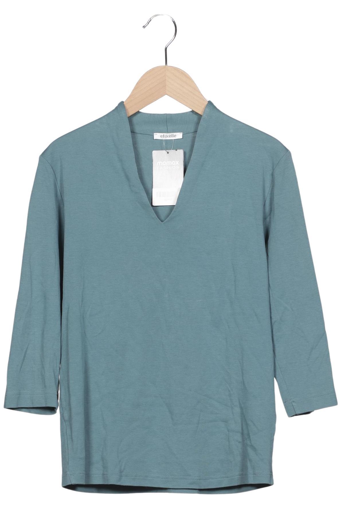 

efixelle Damen Langarmshirt, türkis, Gr. 36