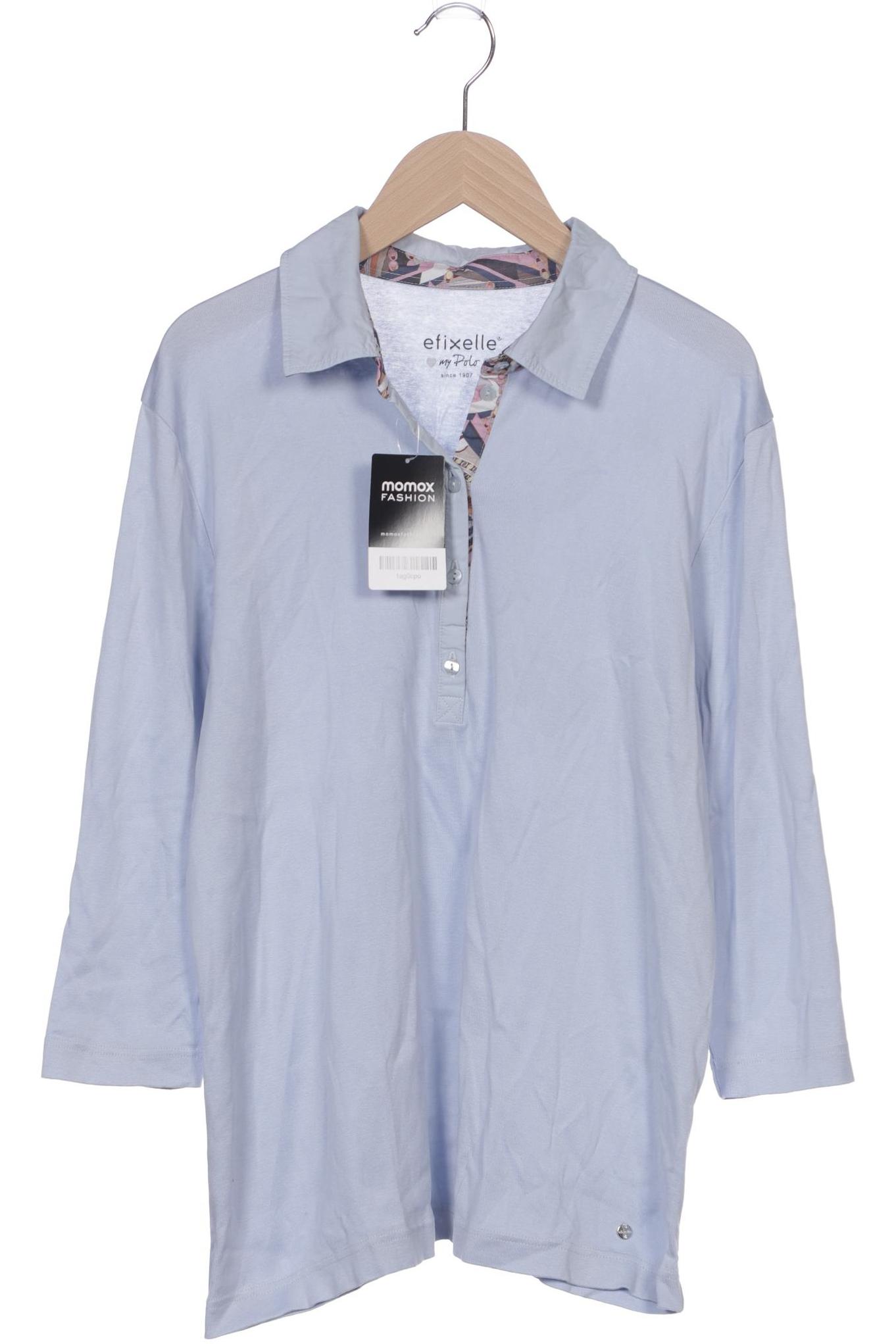 

efixelle Damen Poloshirt, hellblau, Gr. 44