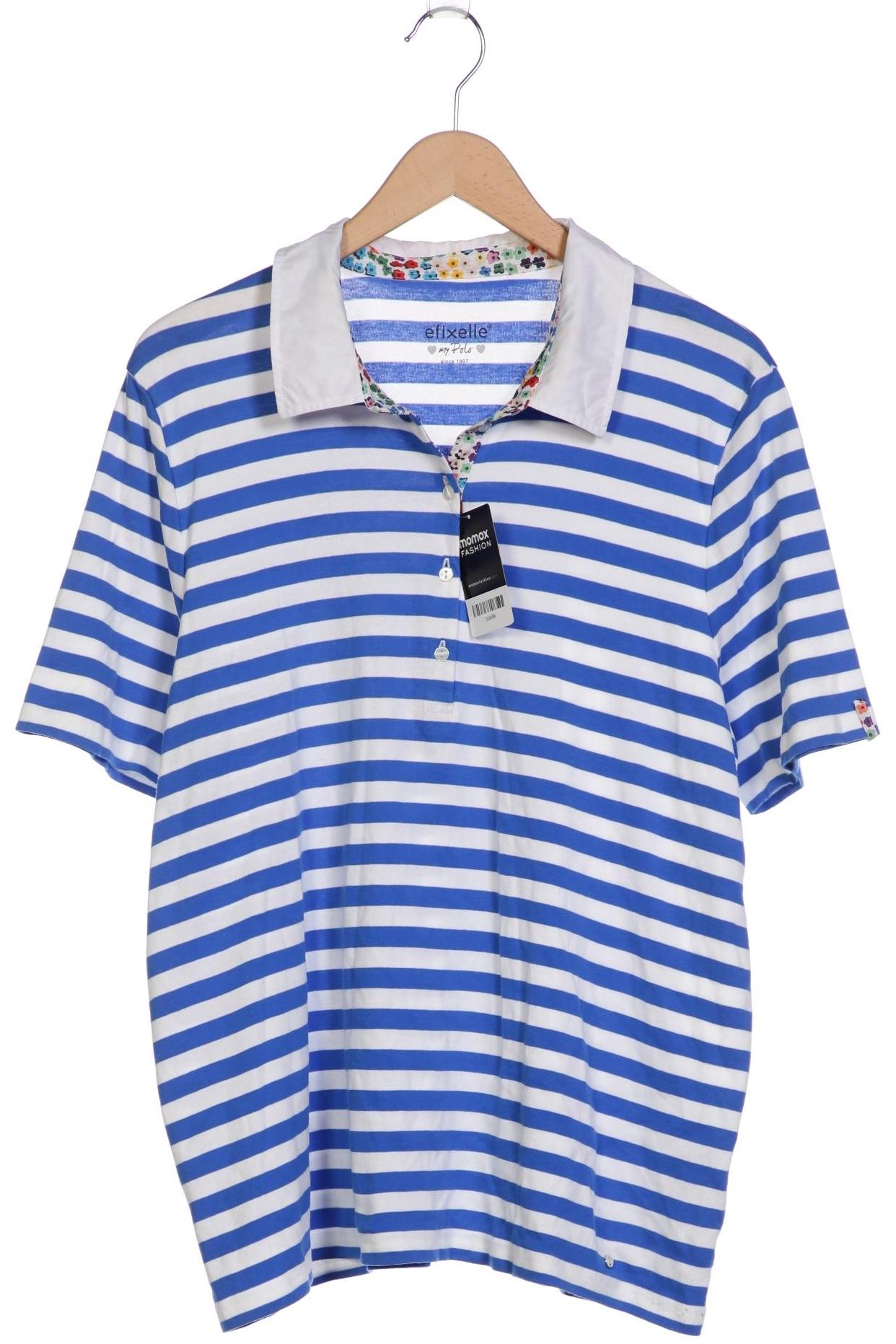 

efixelle Damen Poloshirt, blau, Gr. 52