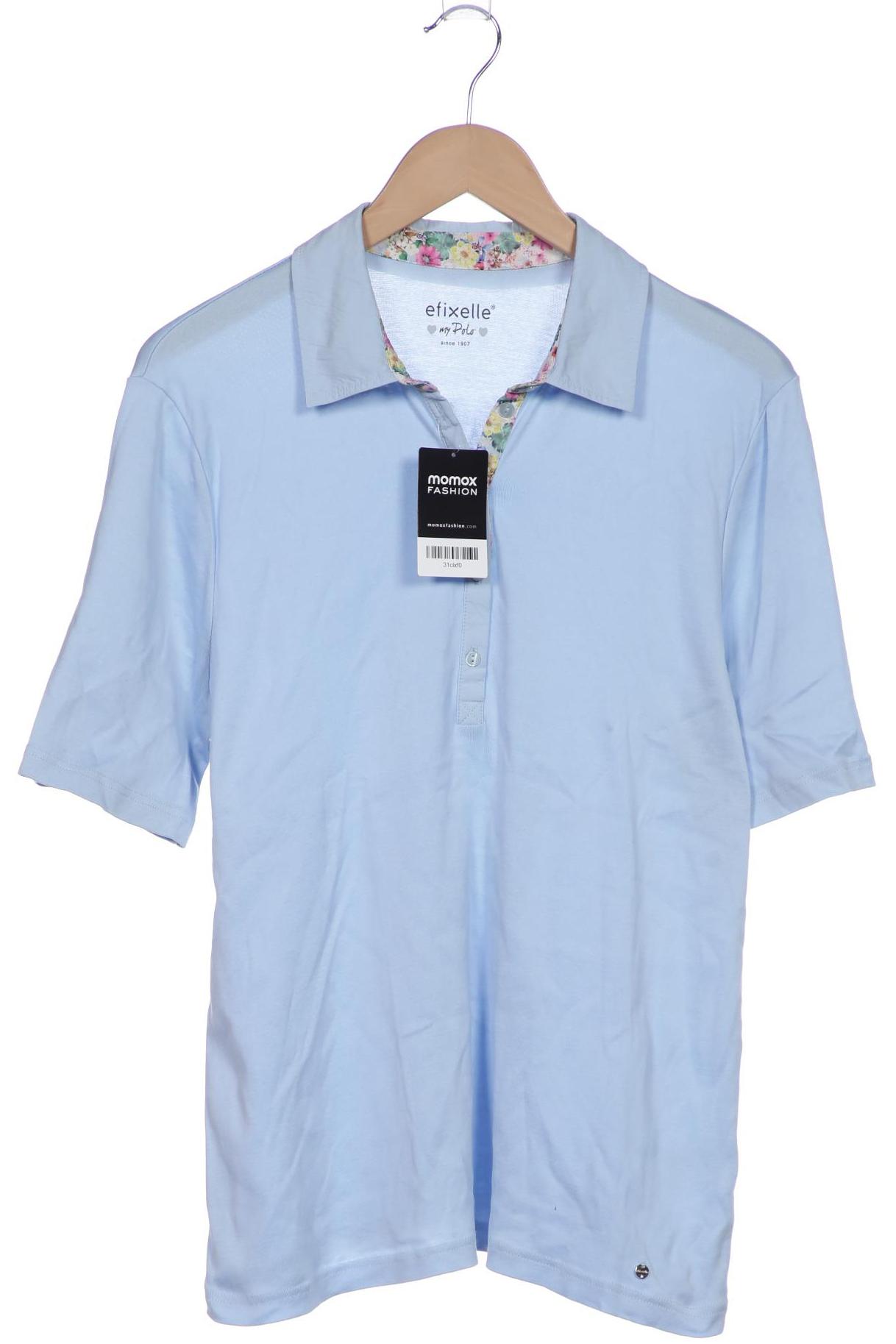 

efixelle Damen Poloshirt, blau, Gr. 46