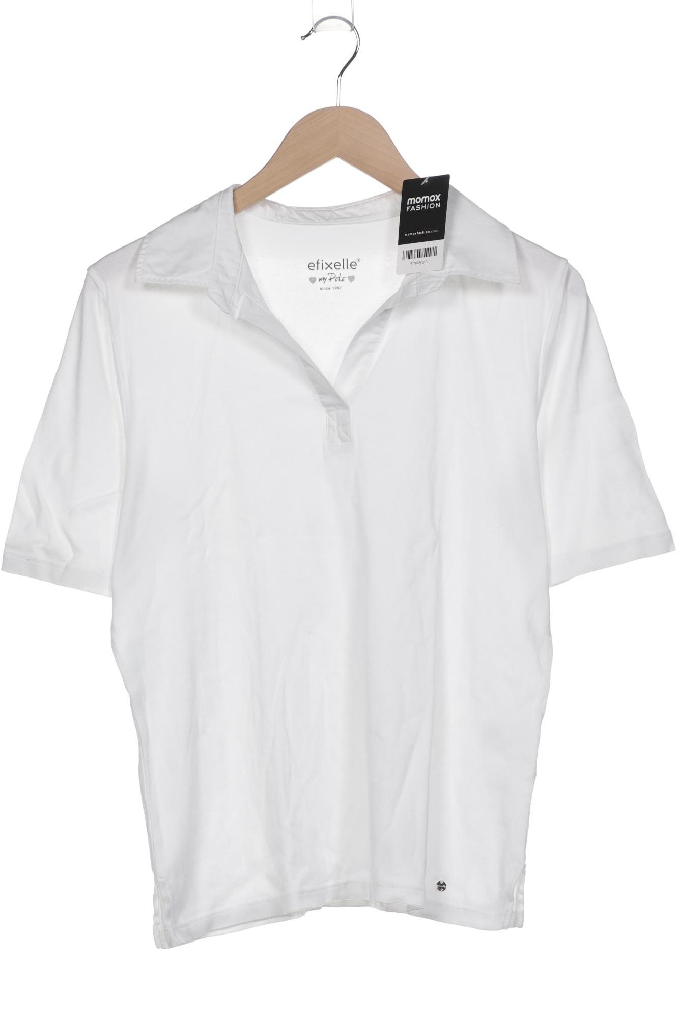 

efixelle Damen Poloshirt, weiß, Gr. 42