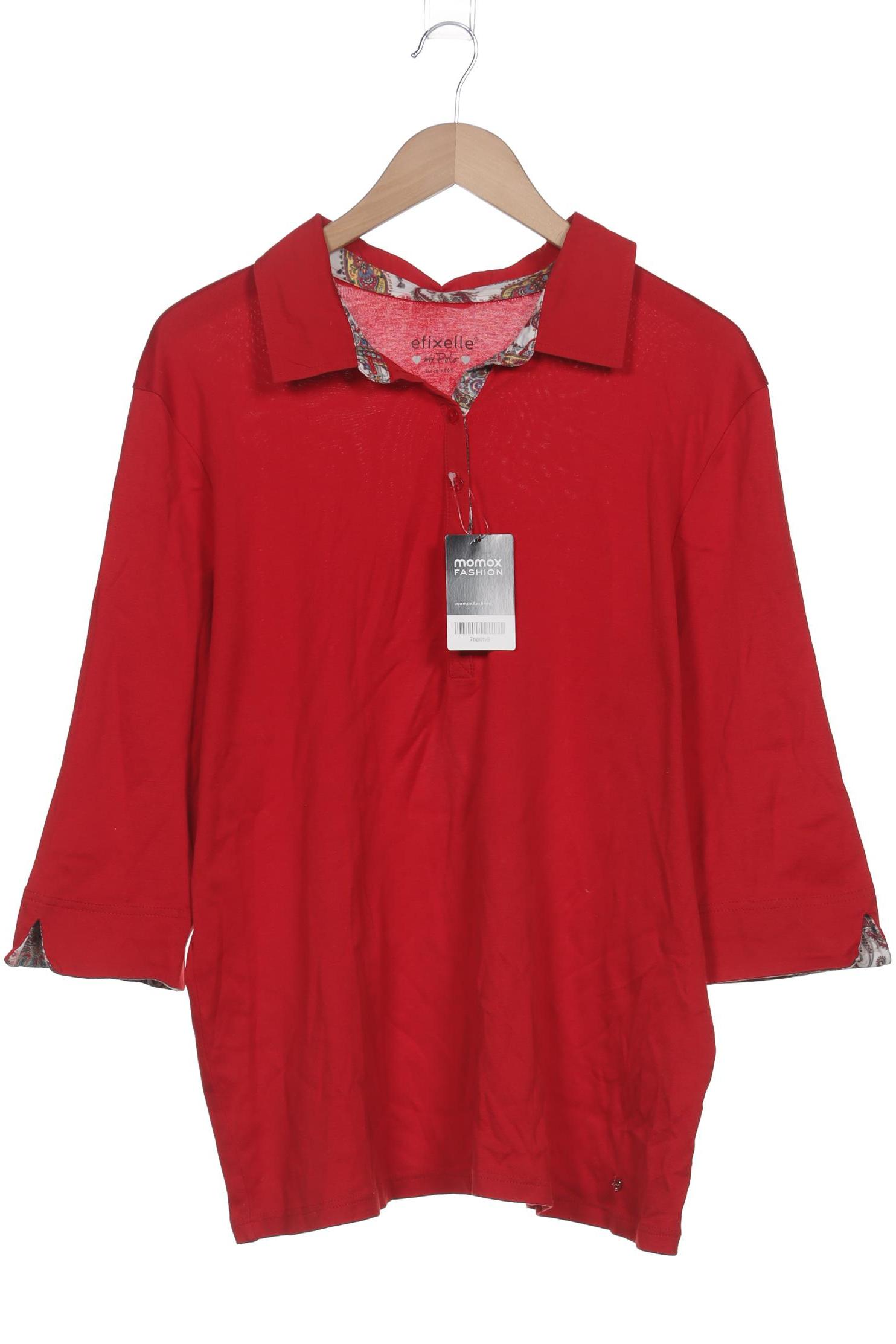 

efixelle Damen Poloshirt, rot, Gr. 50