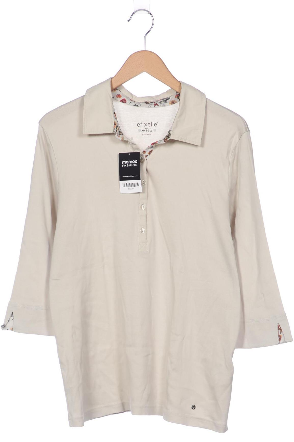 

efixelle Damen Poloshirt, beige, Gr. 48
