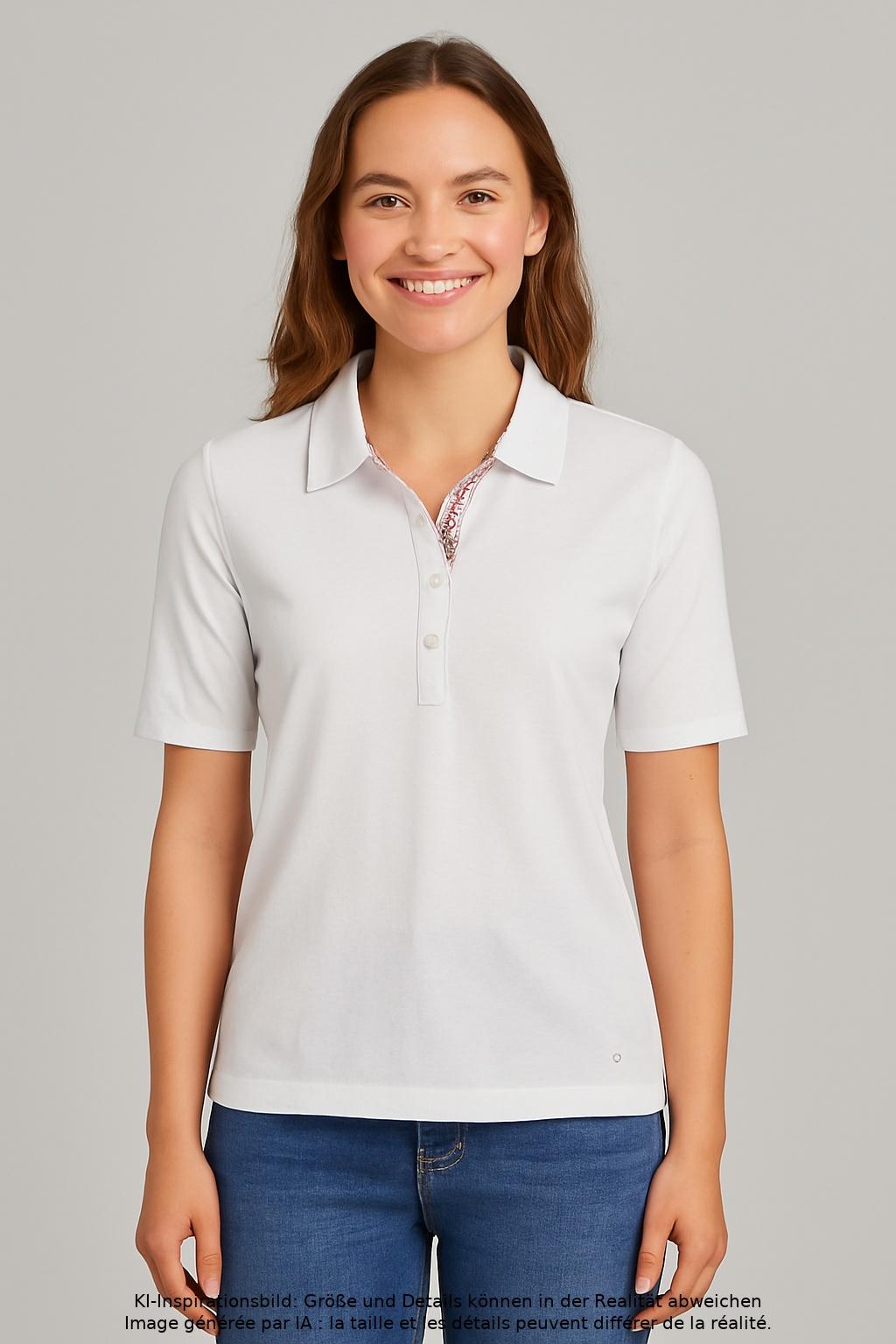 

efixelle Damen Poloshirt, weiß, Gr. 34