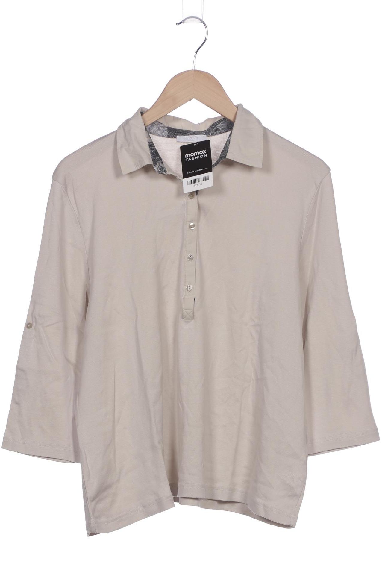 

efixelle Damen Poloshirt, beige, Gr. 48