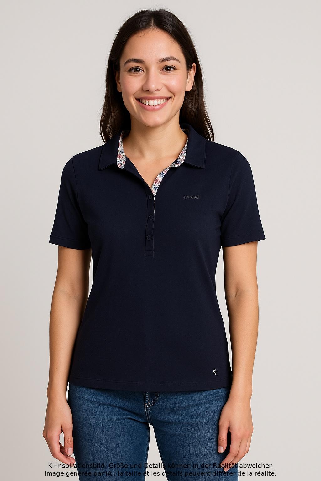 

efixelle Damen Poloshirt, marineblau, Gr. 34