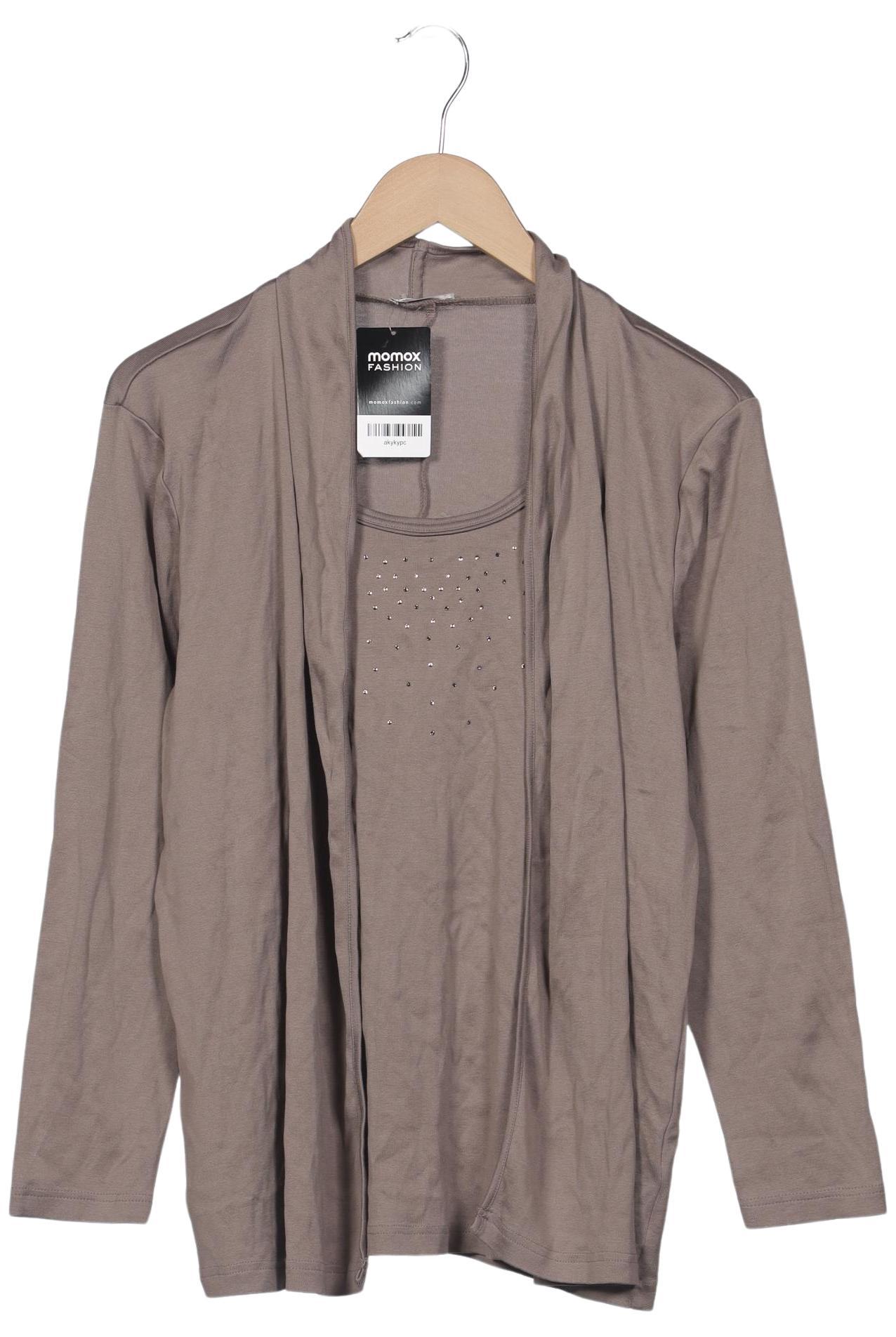 

efixelle Damen Strickjacke, braun, Gr. 46