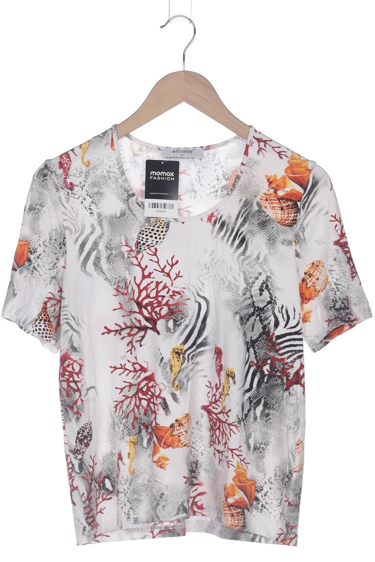

efixelle Damen T-Shirt, weiß, Gr. 42