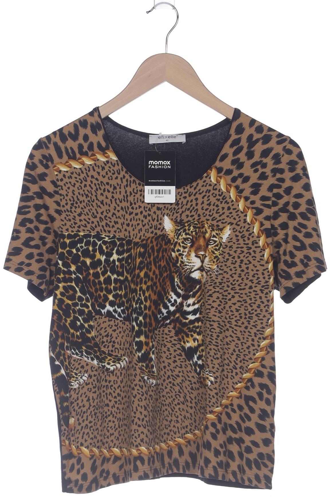 

efixelle Damen T-Shirt, braun, Gr. 42