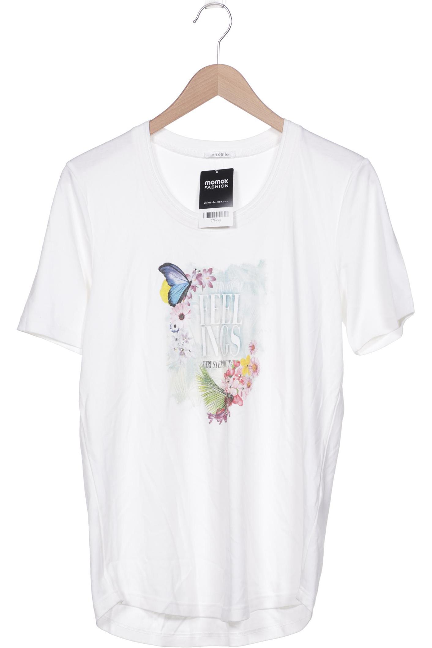 

efixelle Damen T-Shirt, cremeweiß