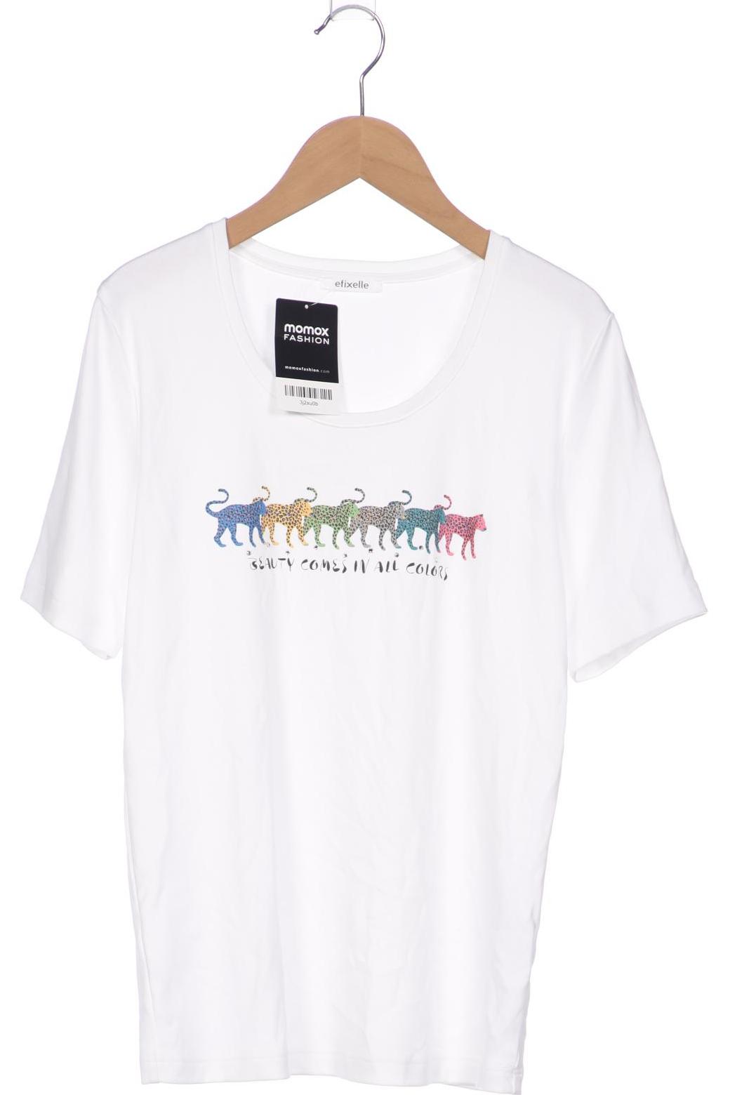 

efixelle Damen T-Shirt, cremeweiß, Gr. 36