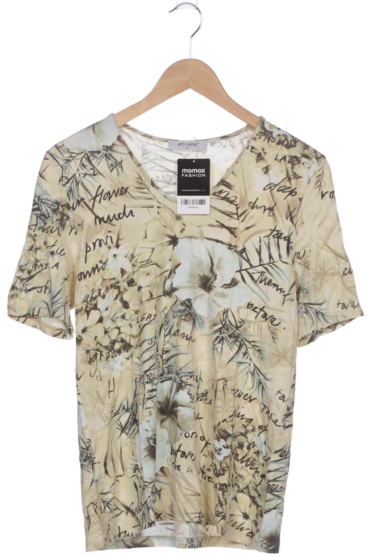 

efixelle Damen T-Shirt, beige, Gr. 40