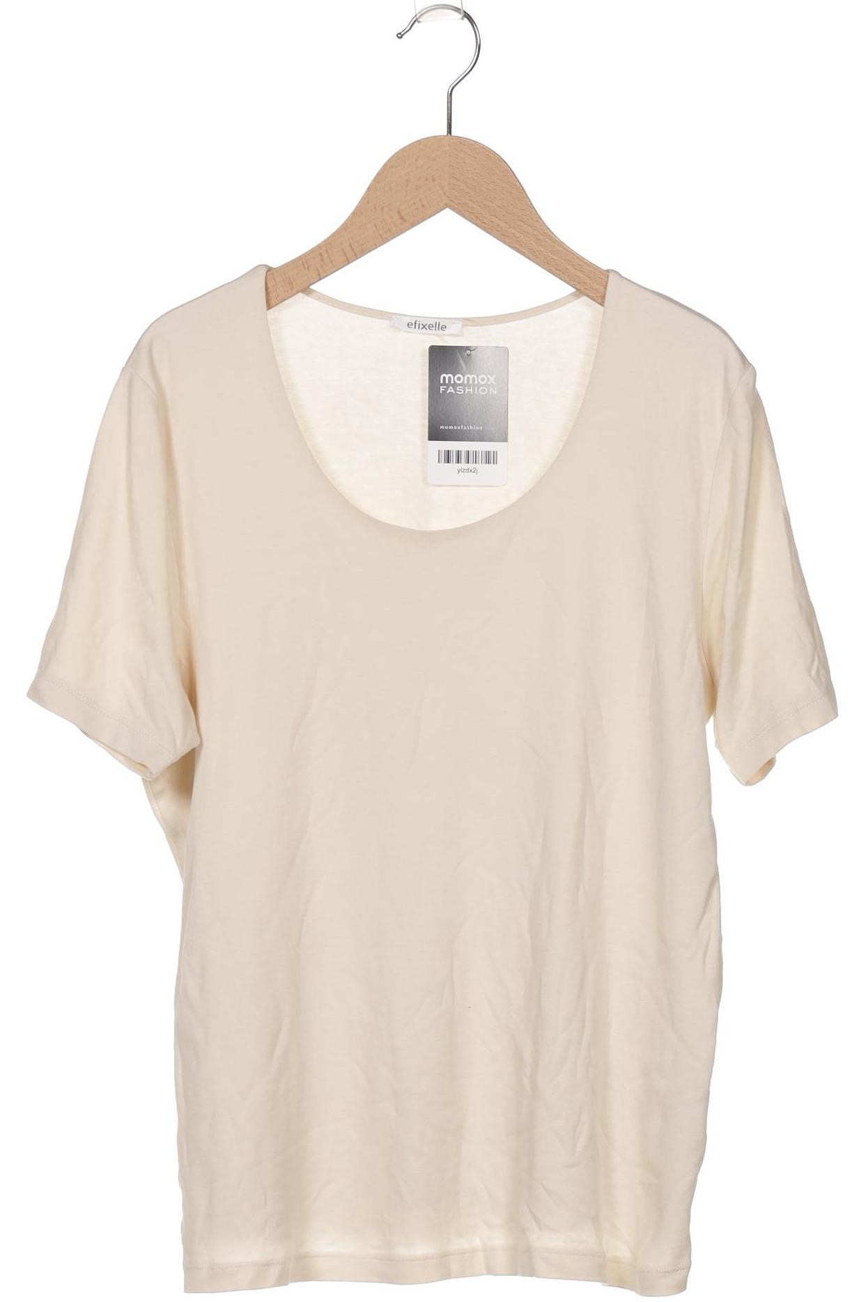 

efixelle Damen T-Shirt, cremeweiß, Gr. 40