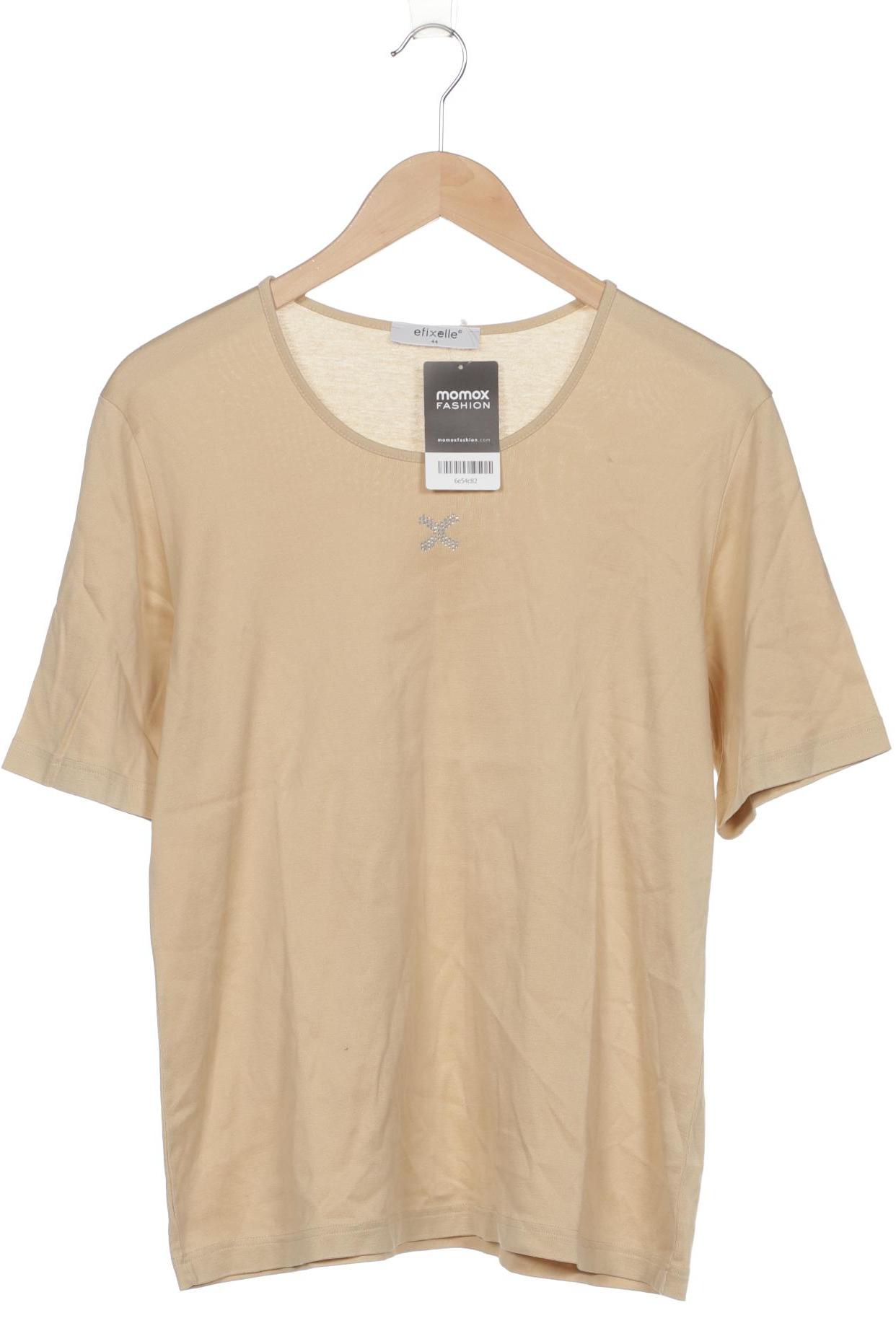 

efixelle Damen T-Shirt, beige, Gr. 44