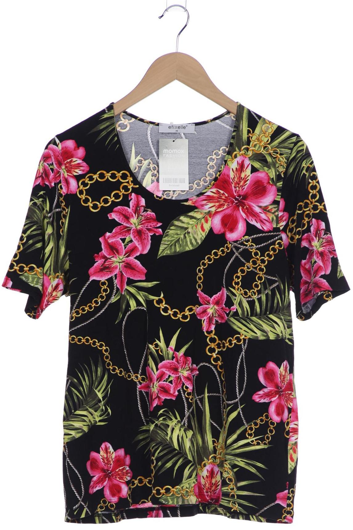 

efixelle Damen T-Shirt, schwarz, Gr. 46