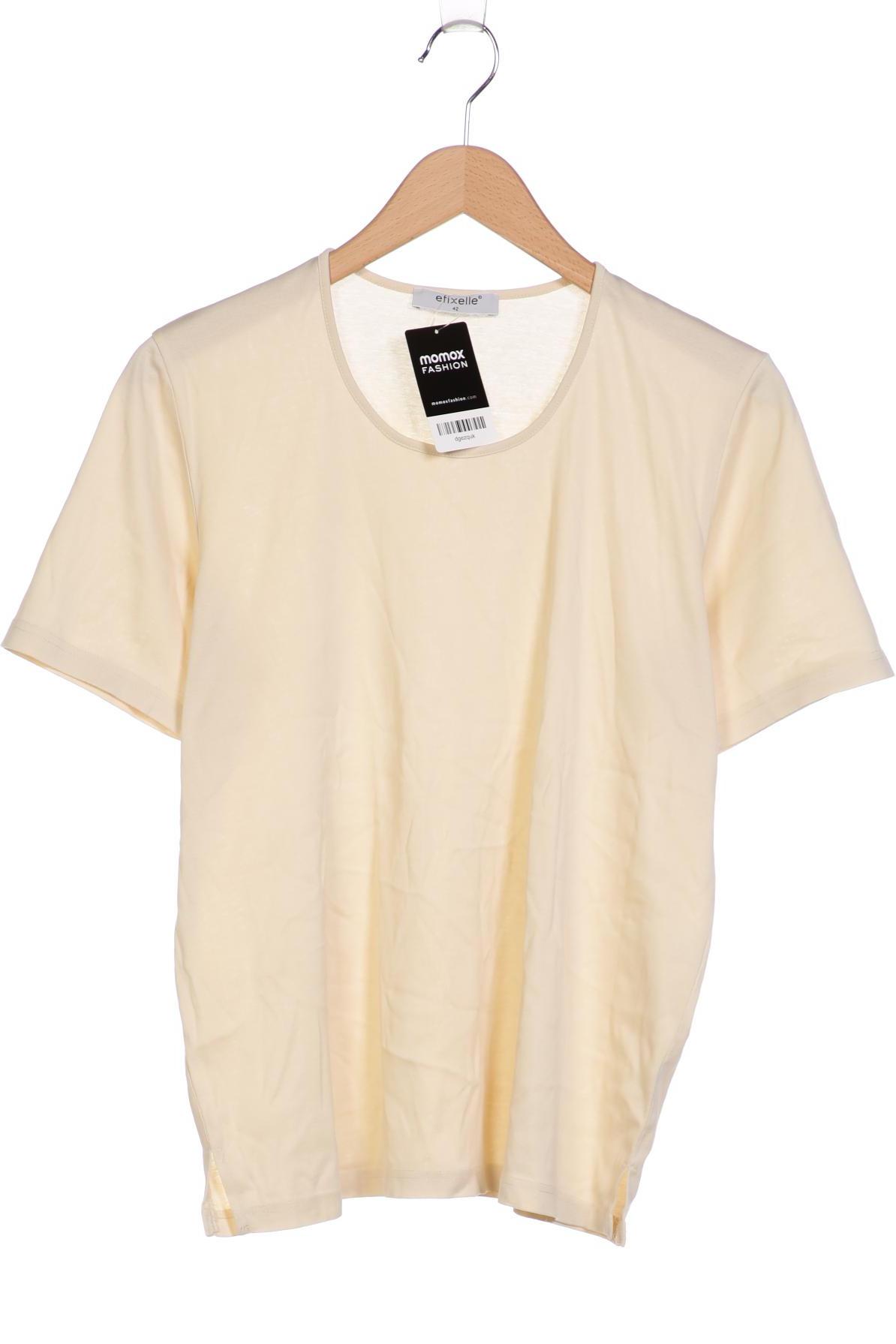 

efixelle Damen T-Shirt, beige, Gr. 42
