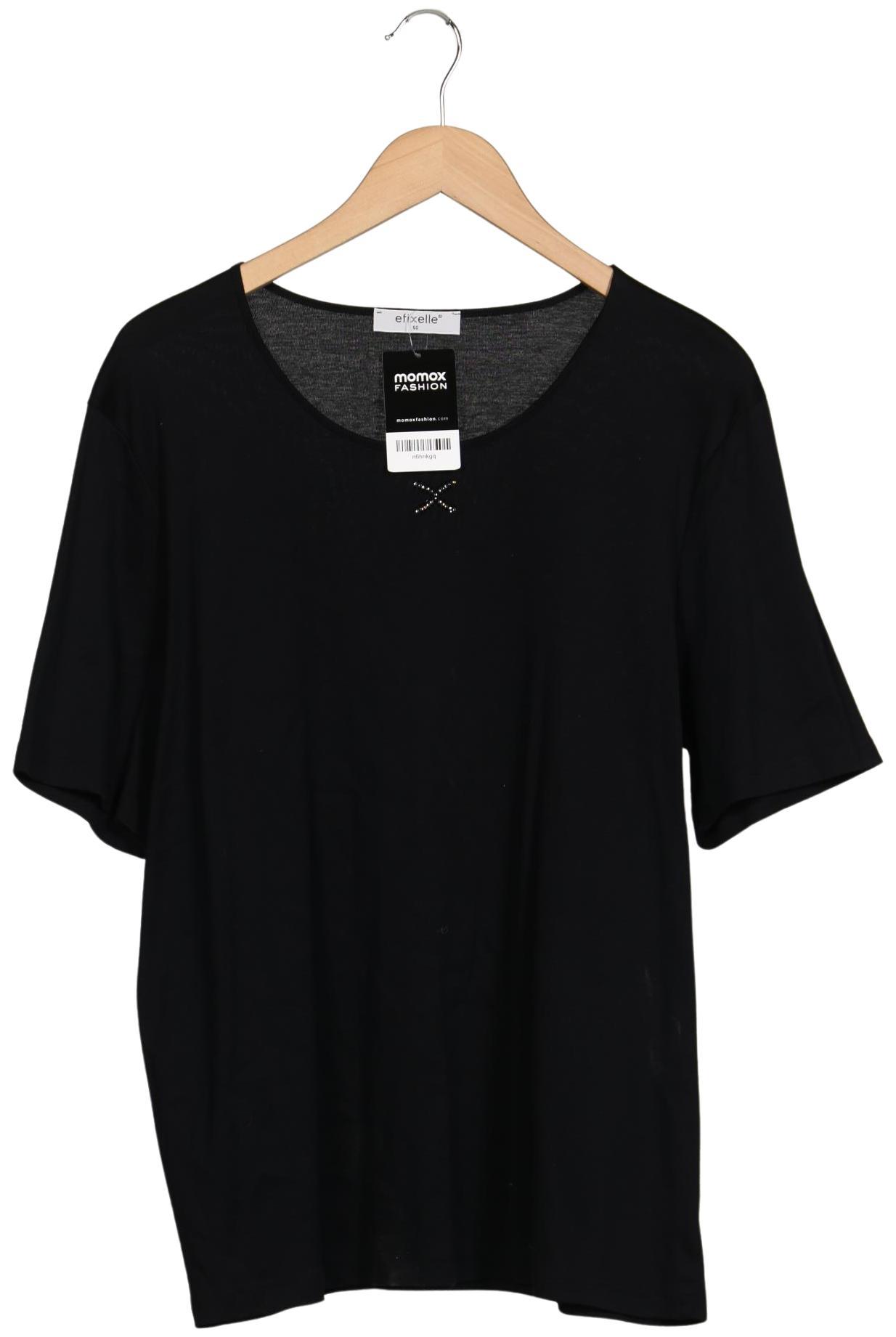 

efixelle Damen T-Shirt, schwarz, Gr. 50
