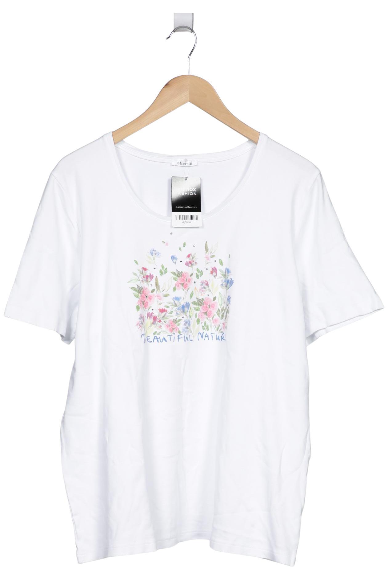 

efixelle Damen T-Shirt, weiß, Gr. 50