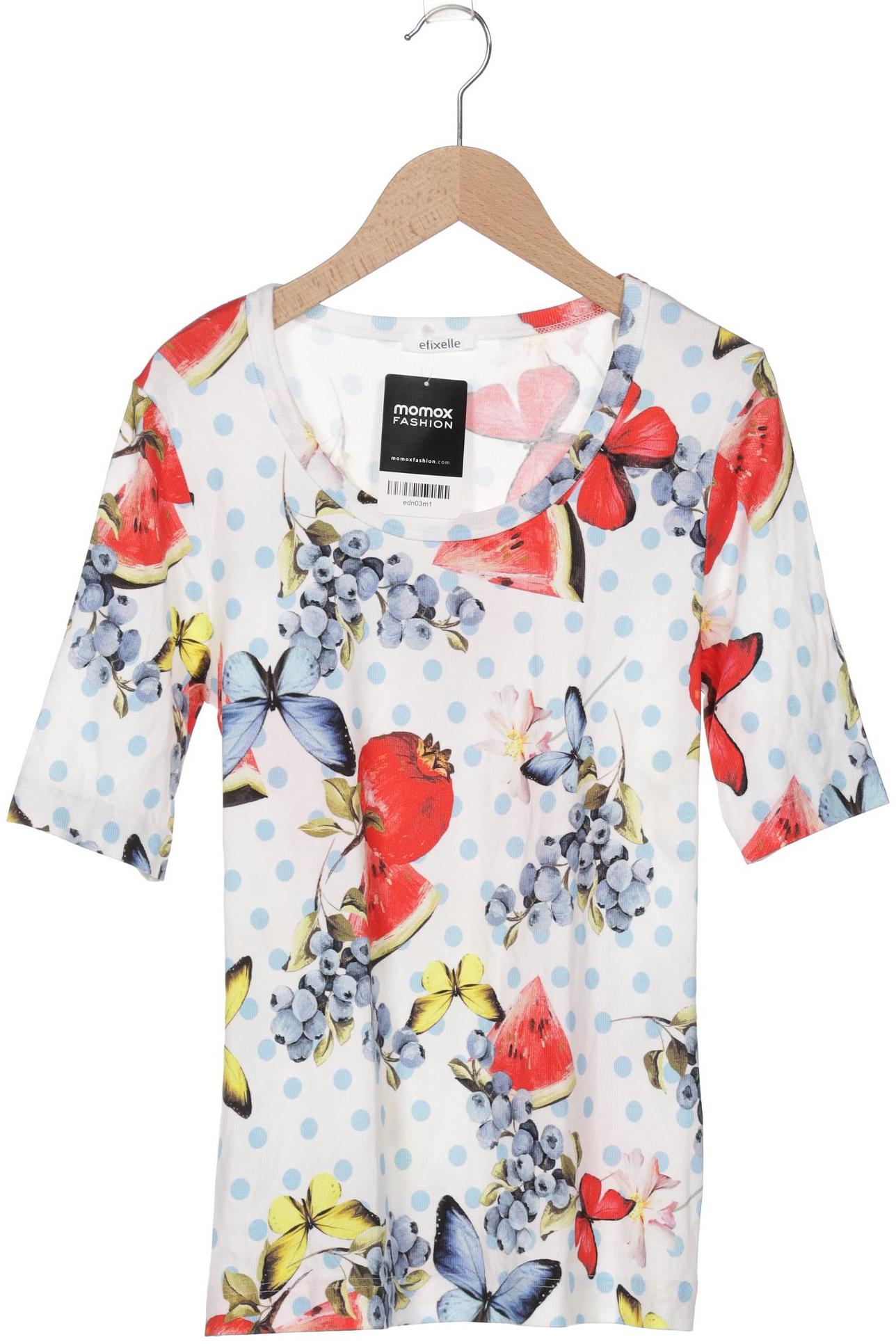

efixelle Damen T-Shirt, weiß, Gr. 34