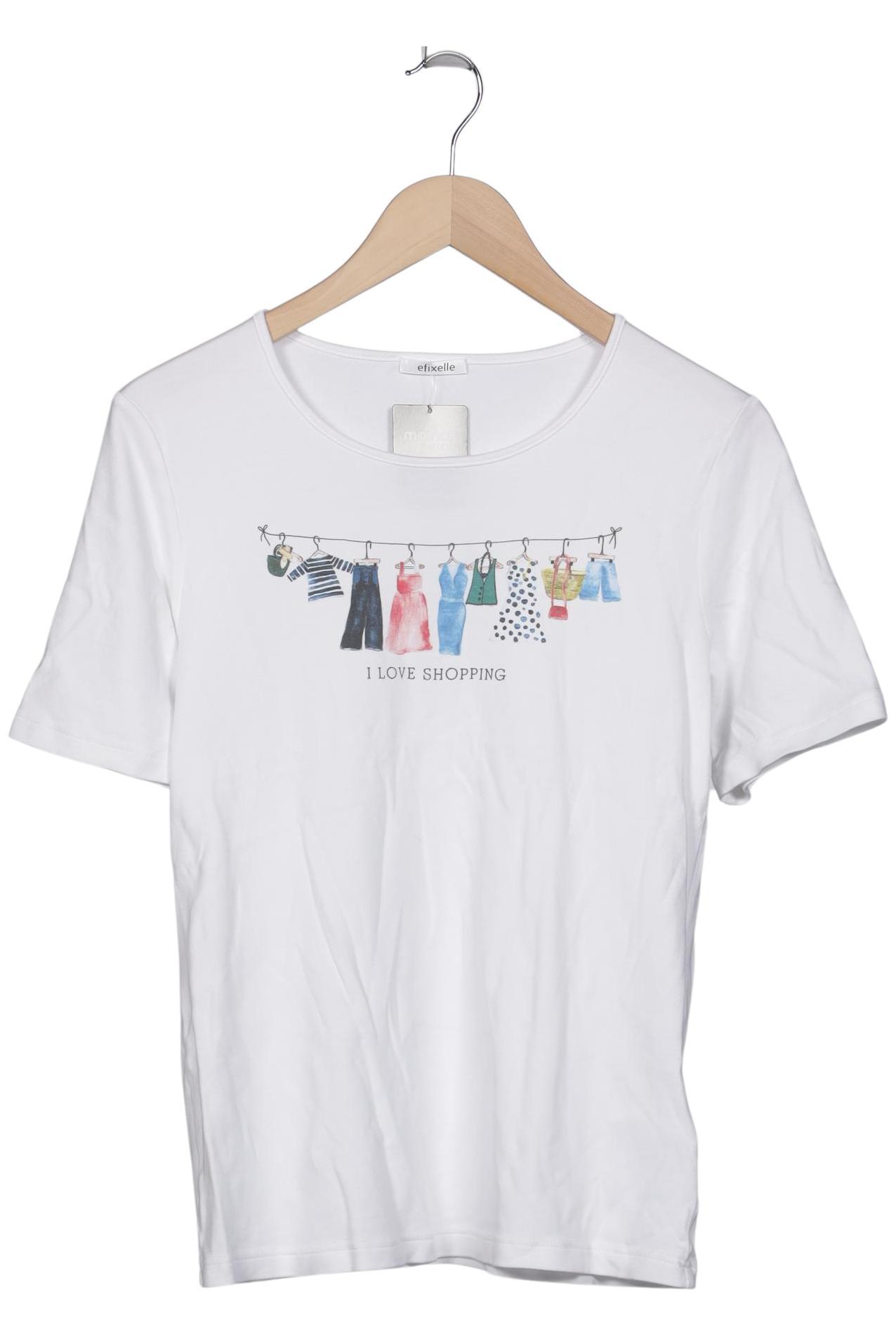 

efixelle Damen T-Shirt, weiß, Gr. 42