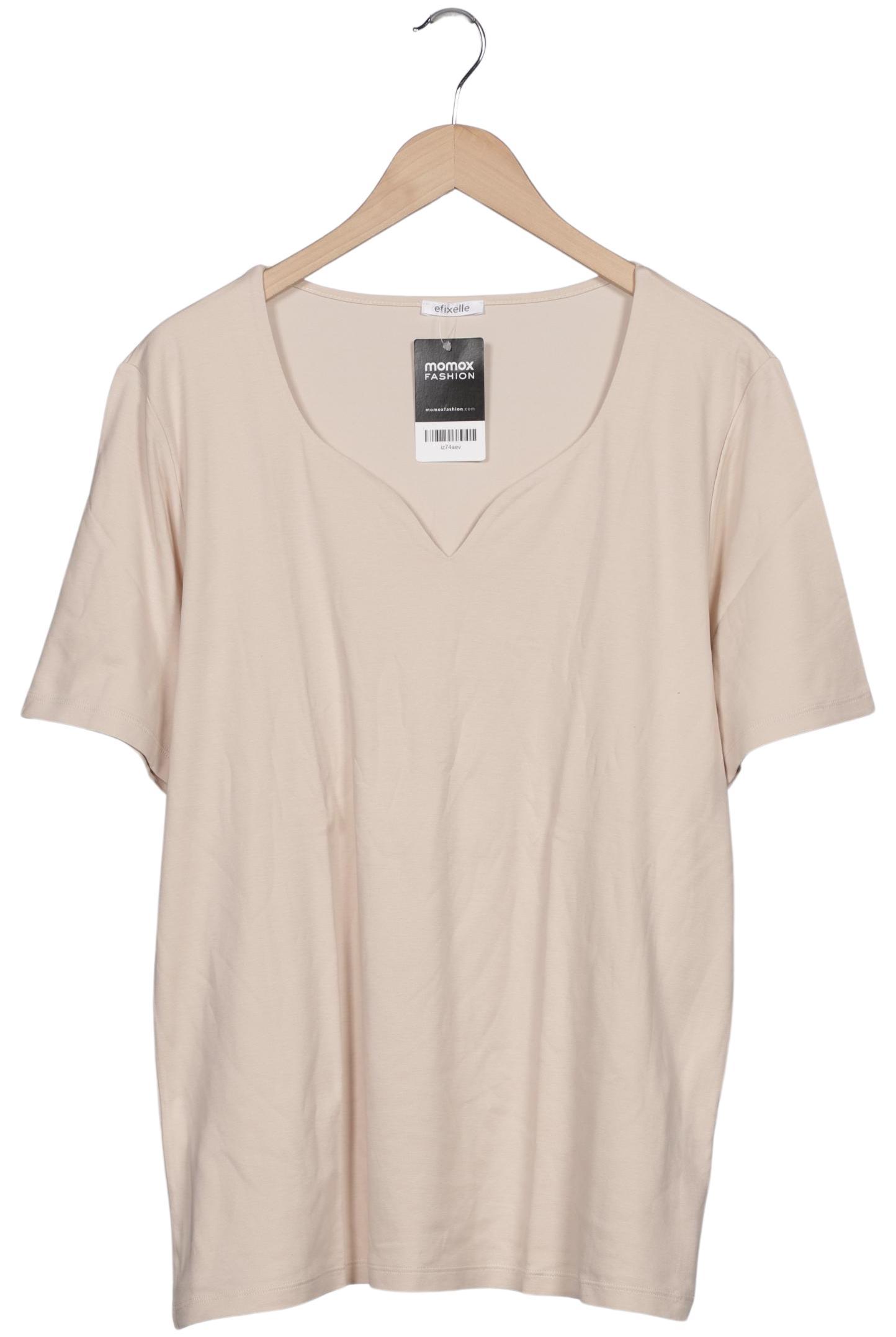 

efixelle Damen T-Shirt, beige, Gr. 50