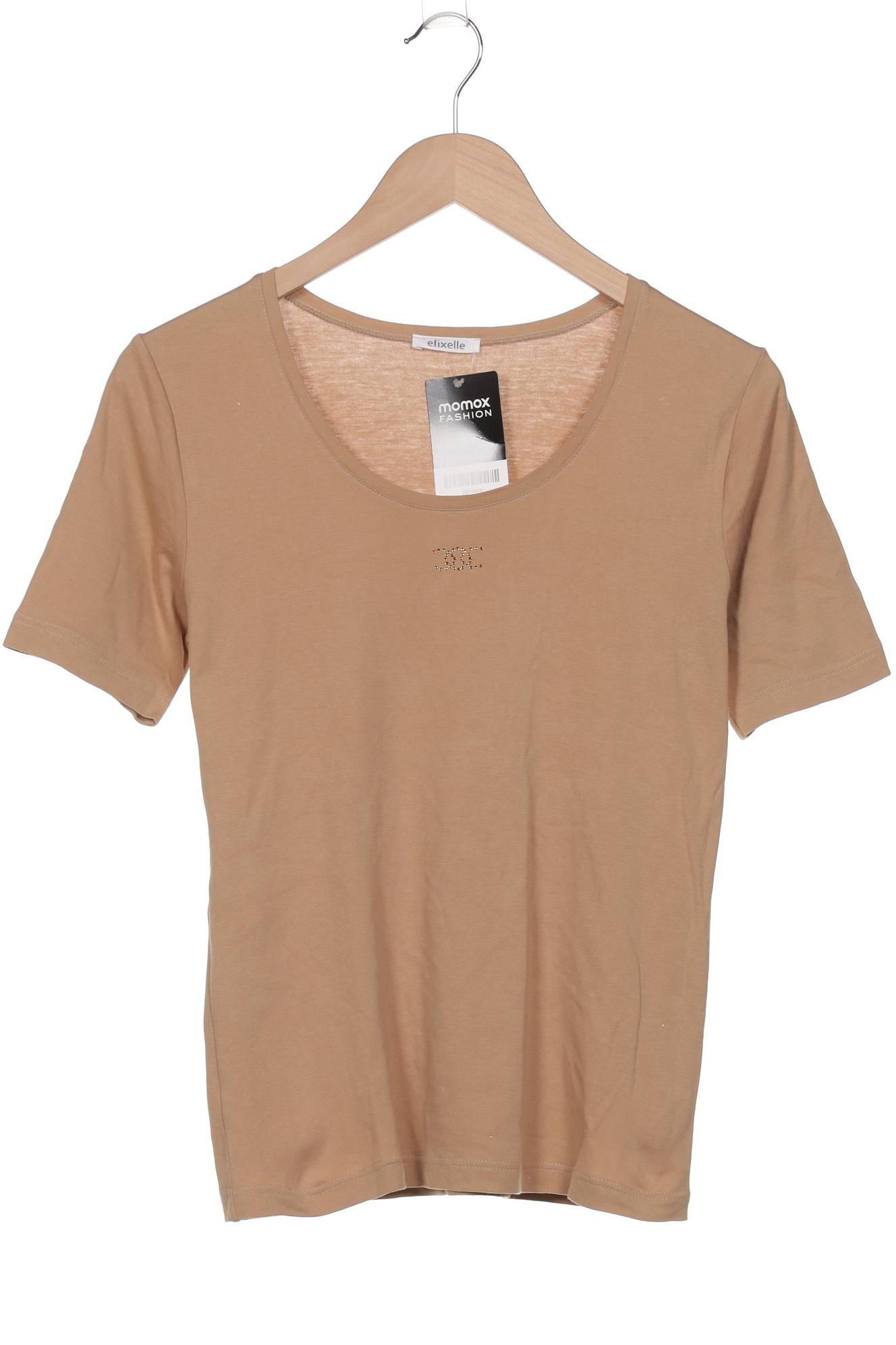 

efixelle Damen T-Shirt, beige, Gr. 36